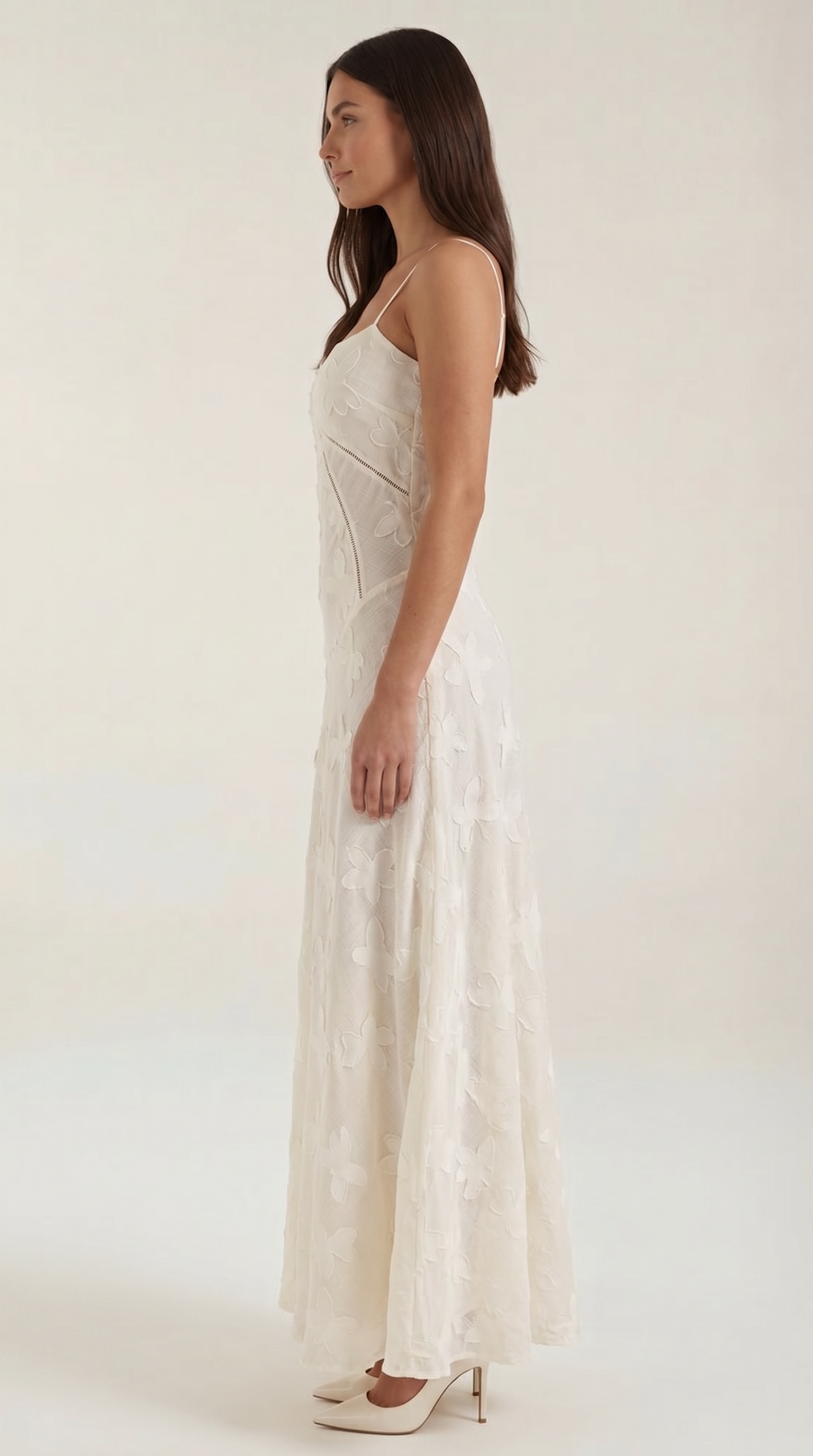 Arabelle Women's Floral Lace Sweetheart Maxi Dress