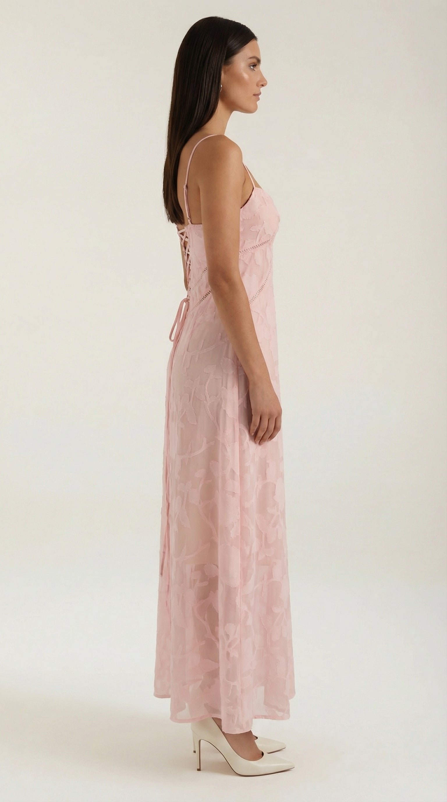 Arabelle Women's Floral Lace Sweetheart Maxi Dress