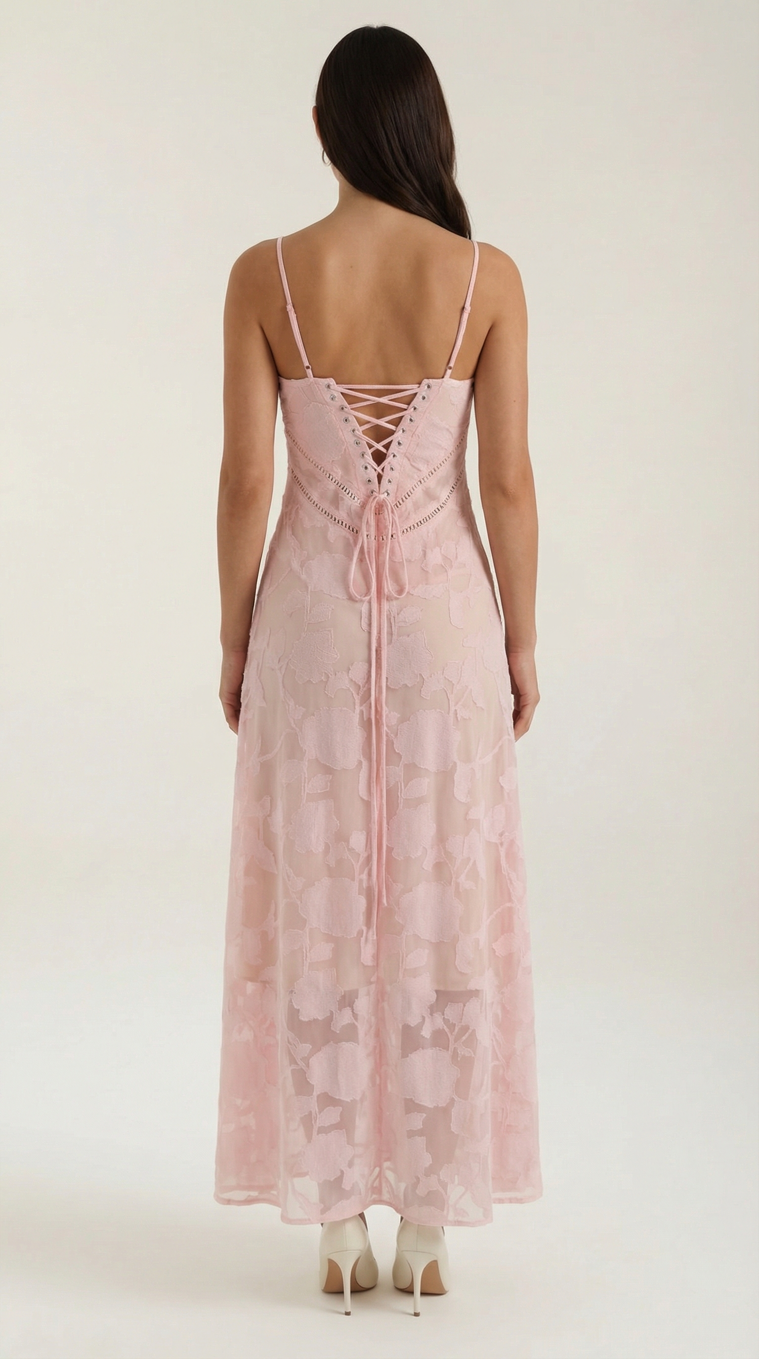 Arabelle Women's Floral Lace Sweetheart Maxi Dress
