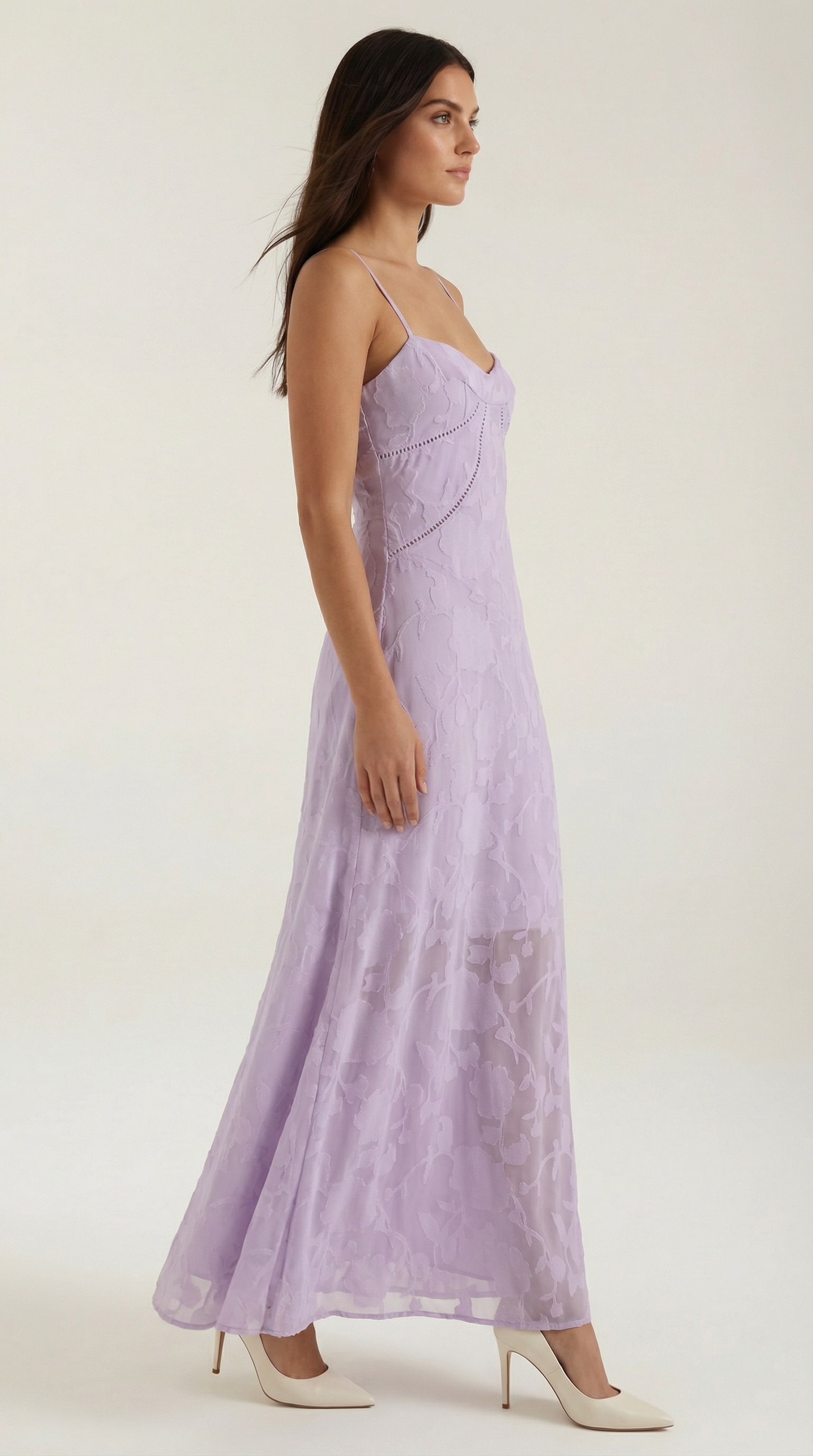 Arabelle Women's Floral Lace Sweetheart Maxi Dress