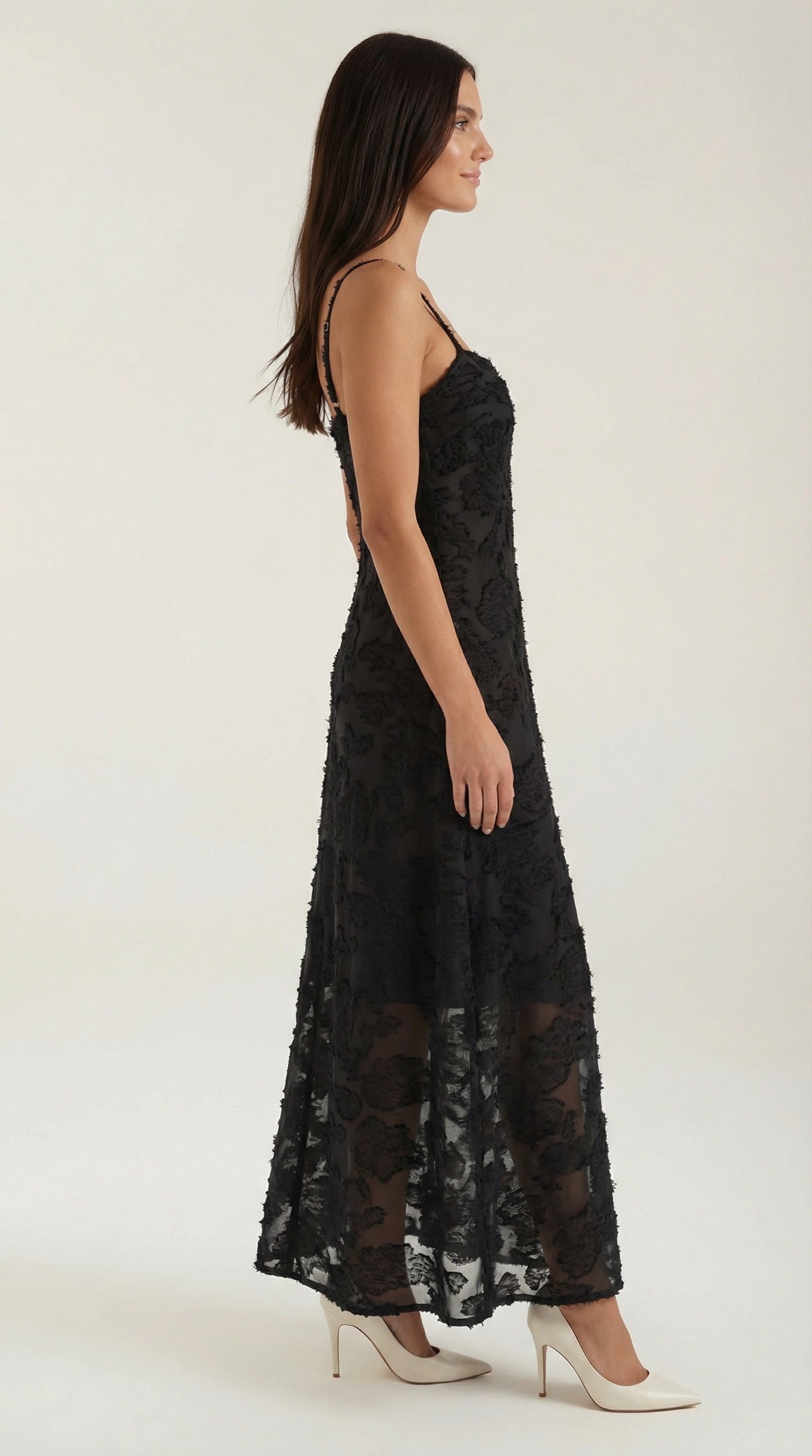 Arabelle Women's Floral Lace Sweetheart Maxi Dress