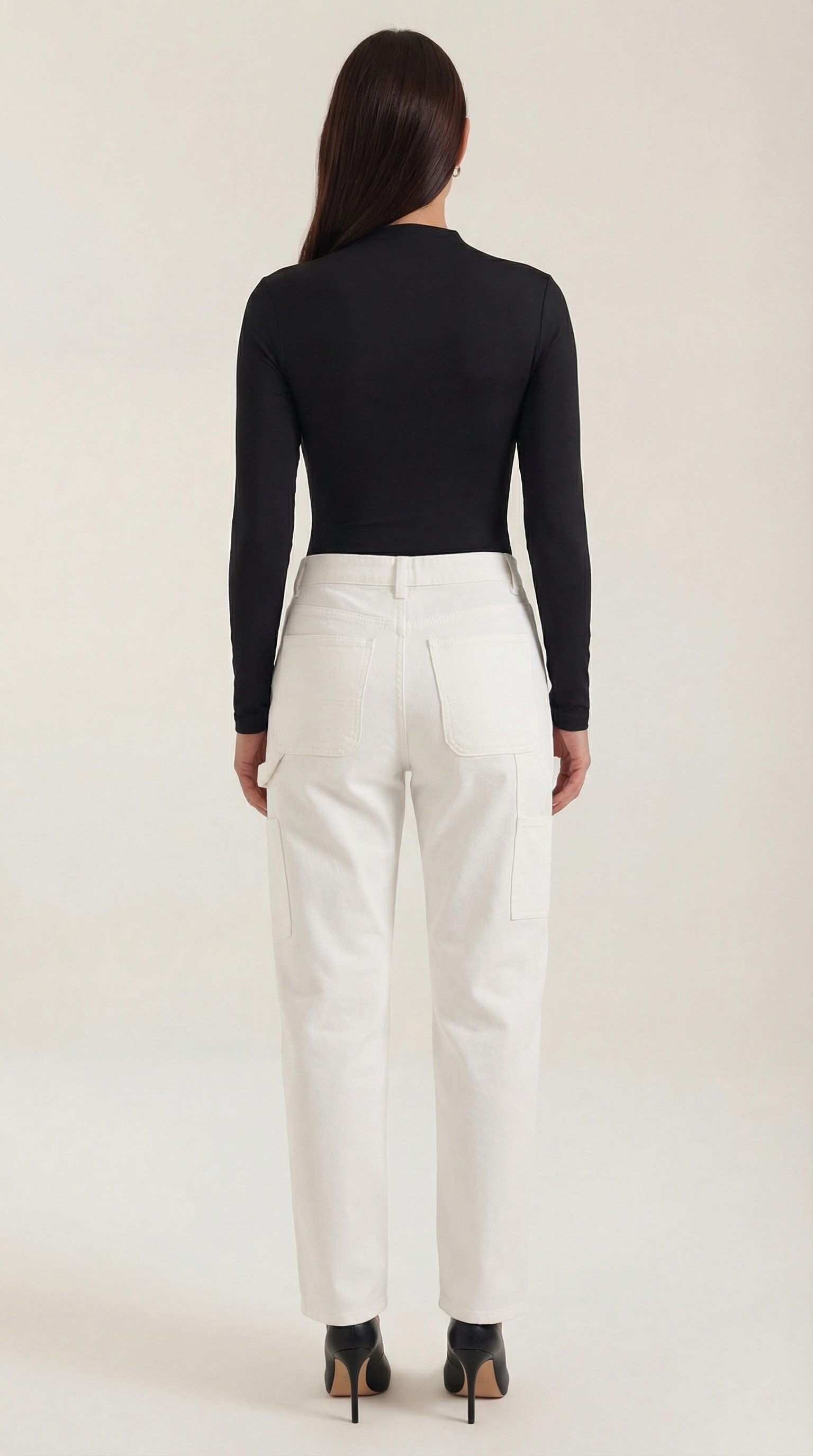 Audrey Women's Crew Neck Ruched Long-Sleeve Bodysuit