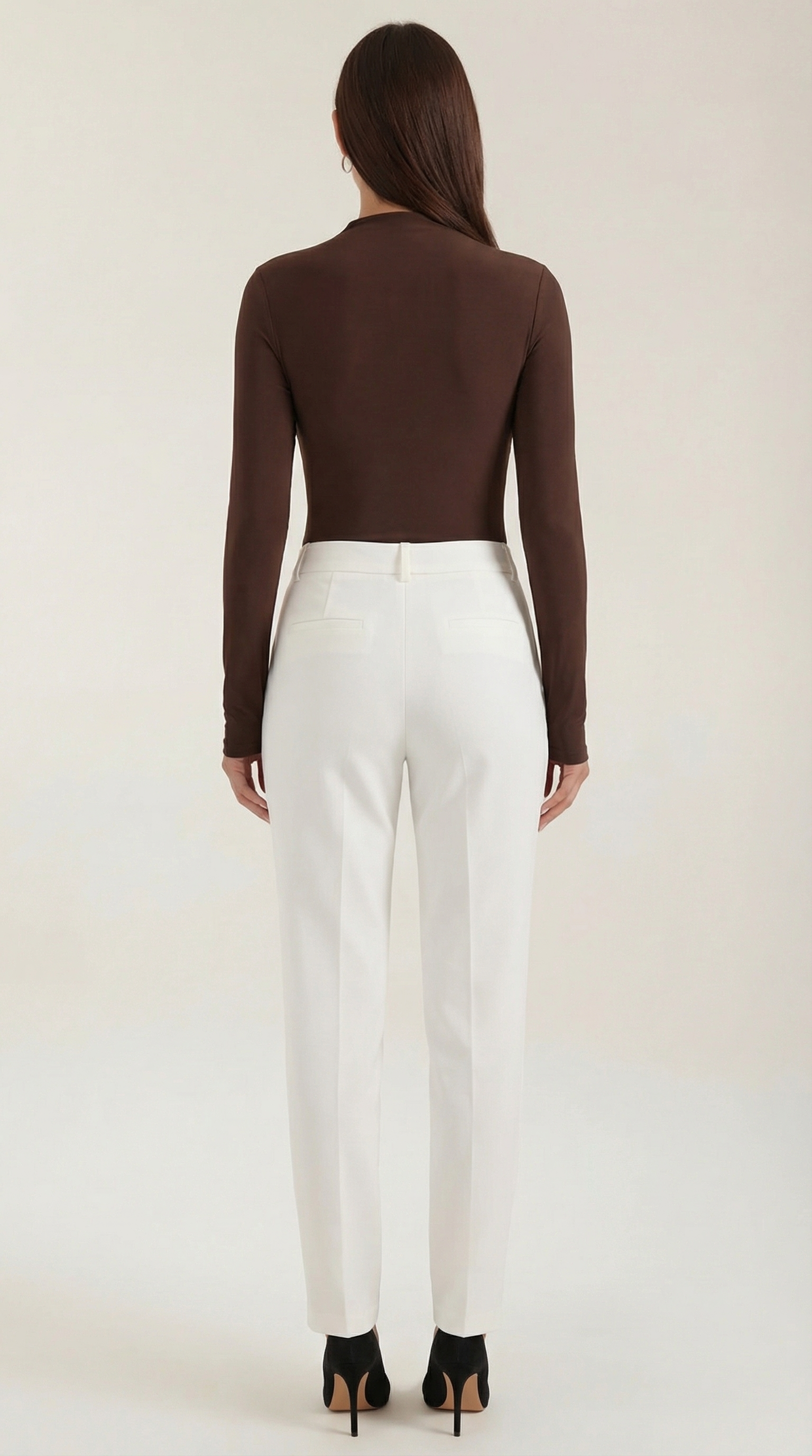 Audrey Women's Crew Neck Ruched Long-Sleeve Bodysuit