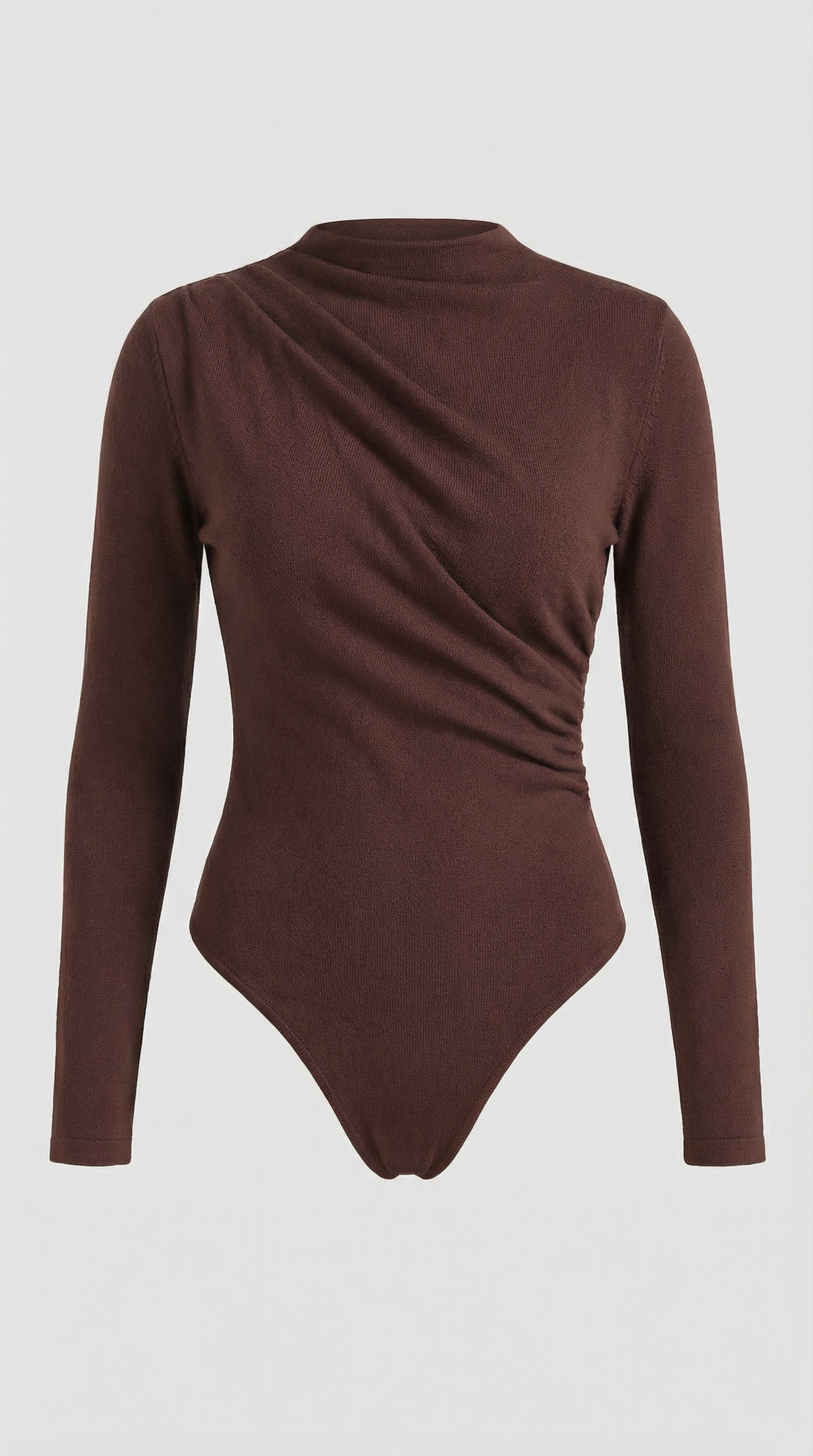 Audrey Women's Crew Neck Ruched Long-Sleeve Bodysuit
