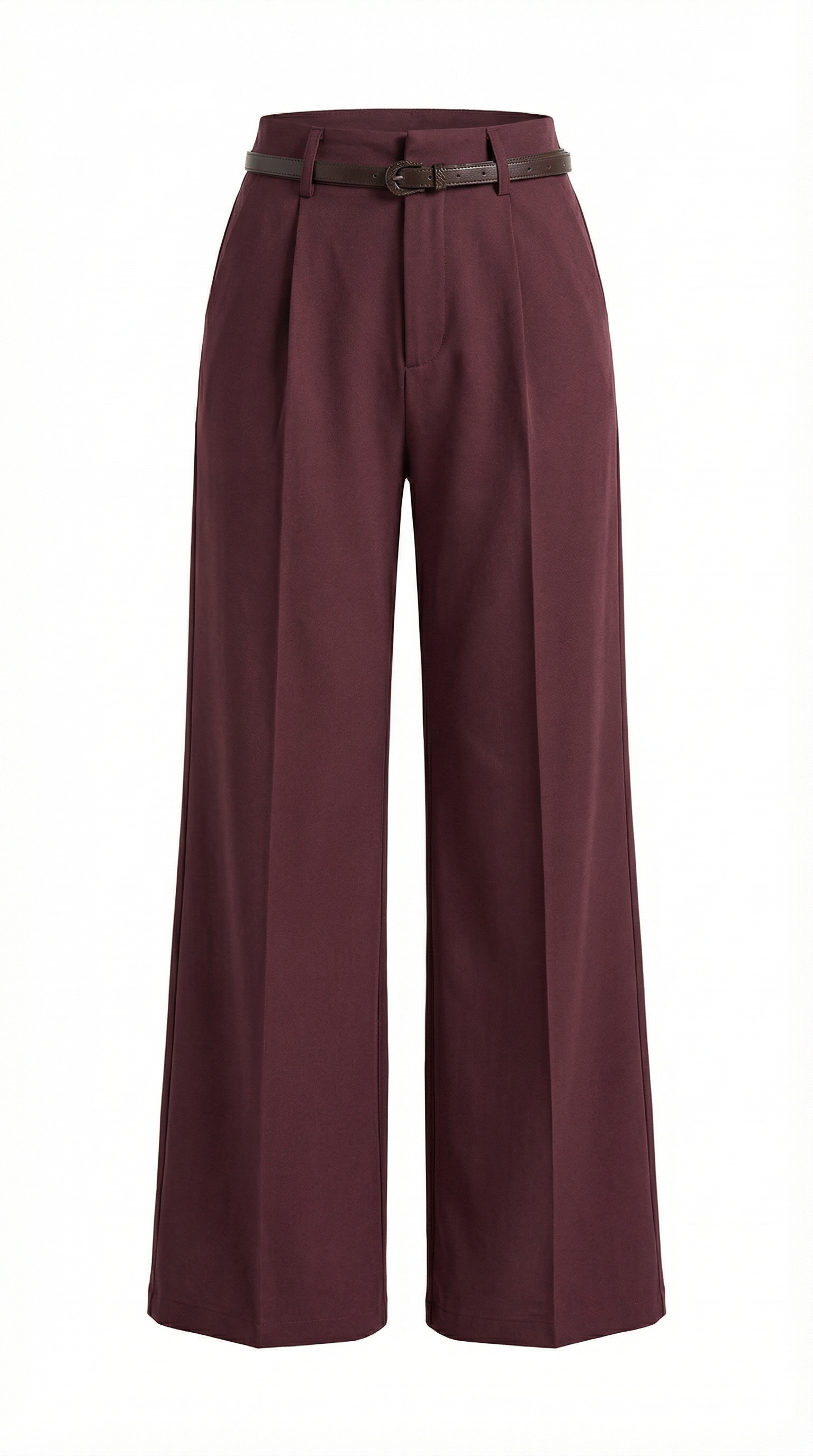 Bertha Women's Pleated Belted Wide-Leg Trousers