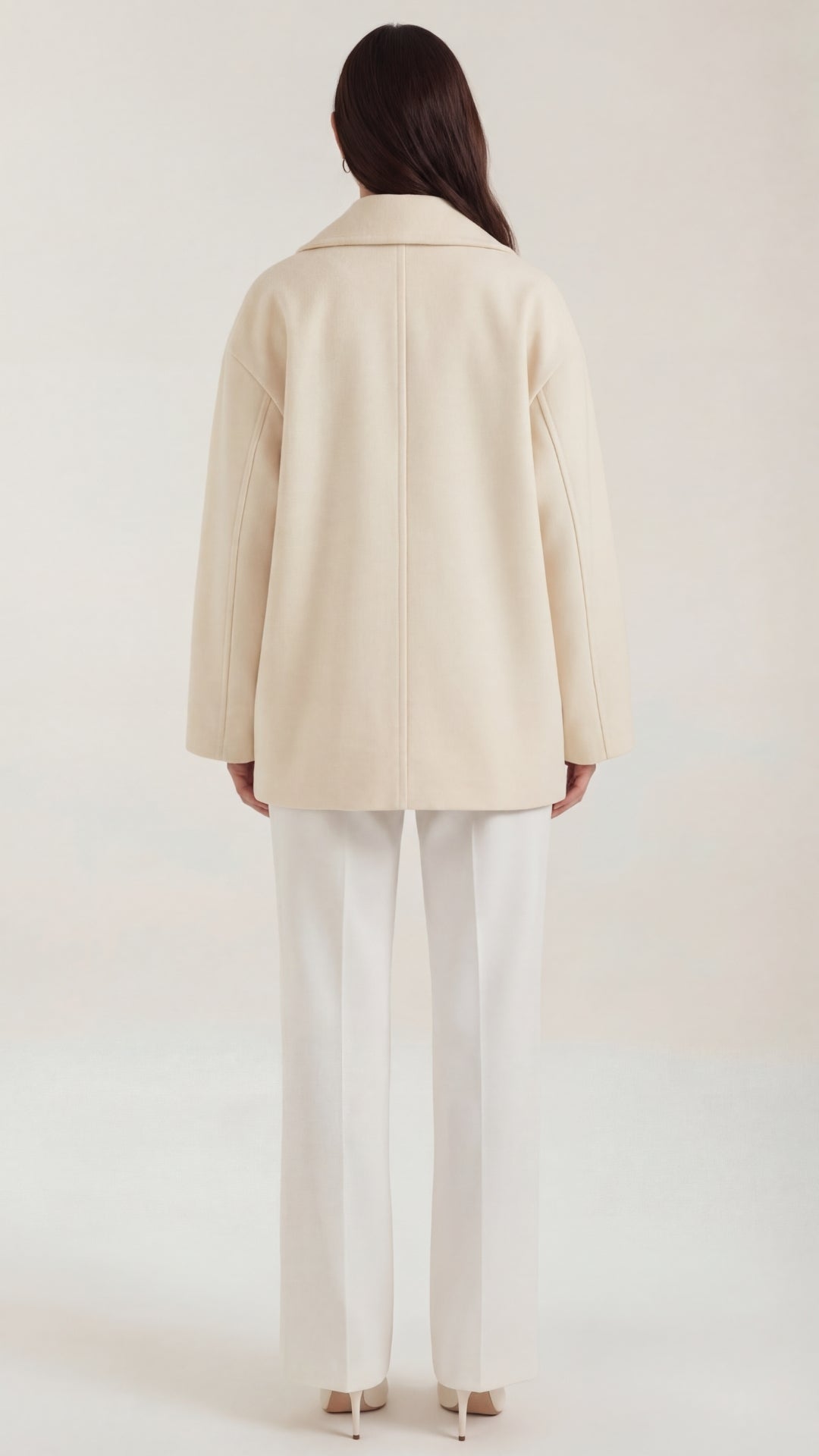 Carolyn Women's Oversized Double-Breasted Short Coat