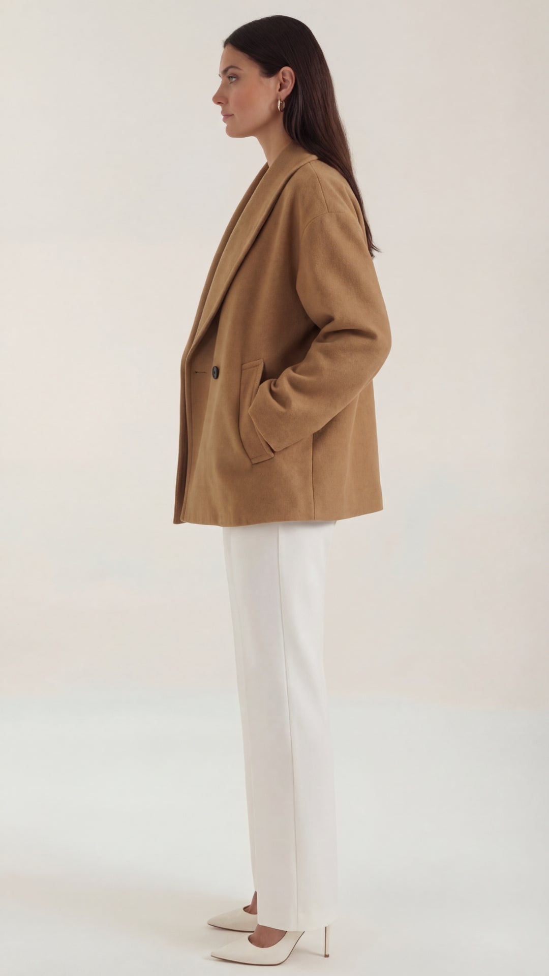 Carolyn Women's Oversized Double-Breasted Short Coat