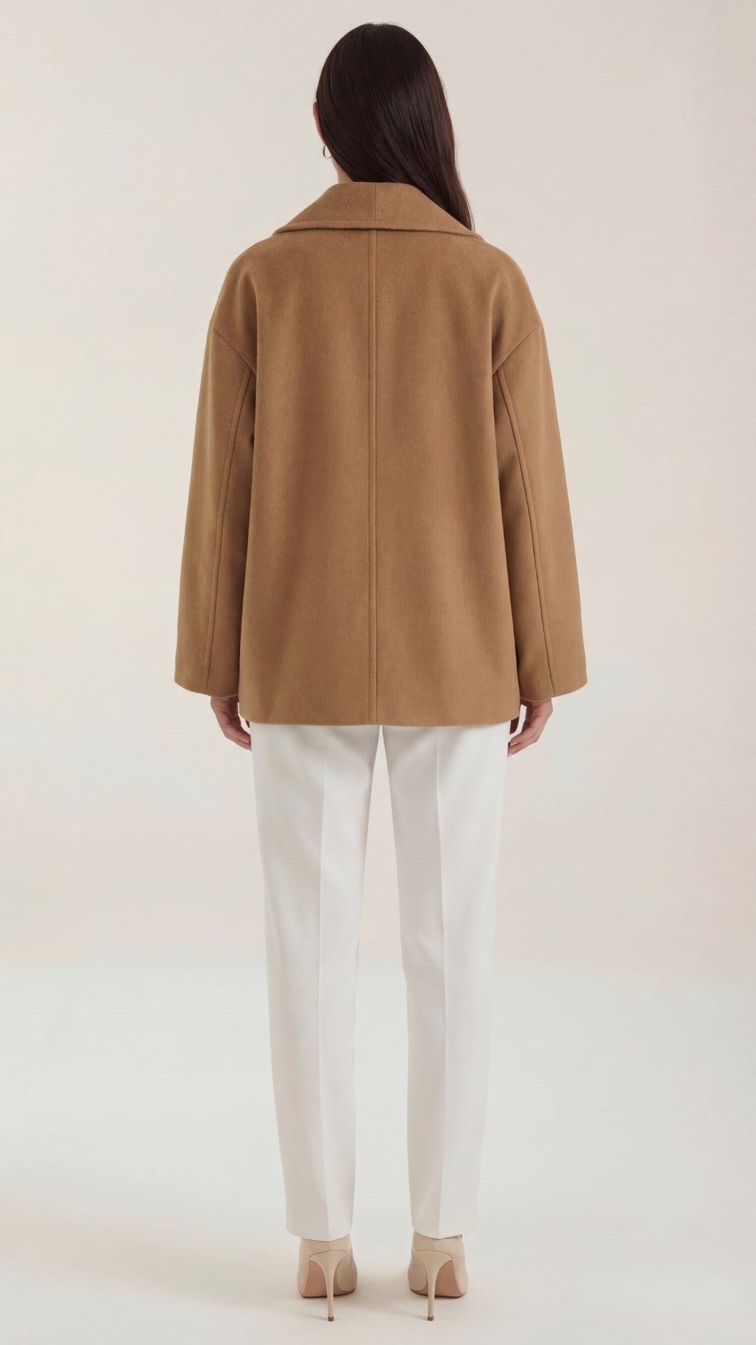 Carolyn Women's Oversized Double-Breasted Short Coat