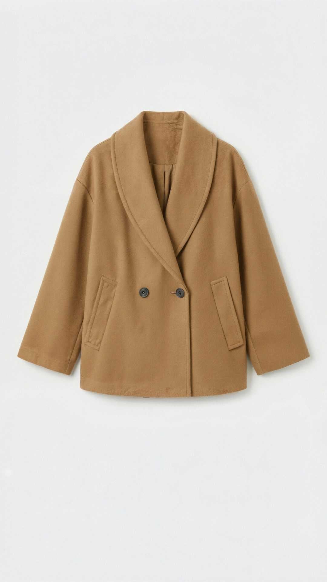 Carolyn Women's Oversized Double-Breasted Short Coat