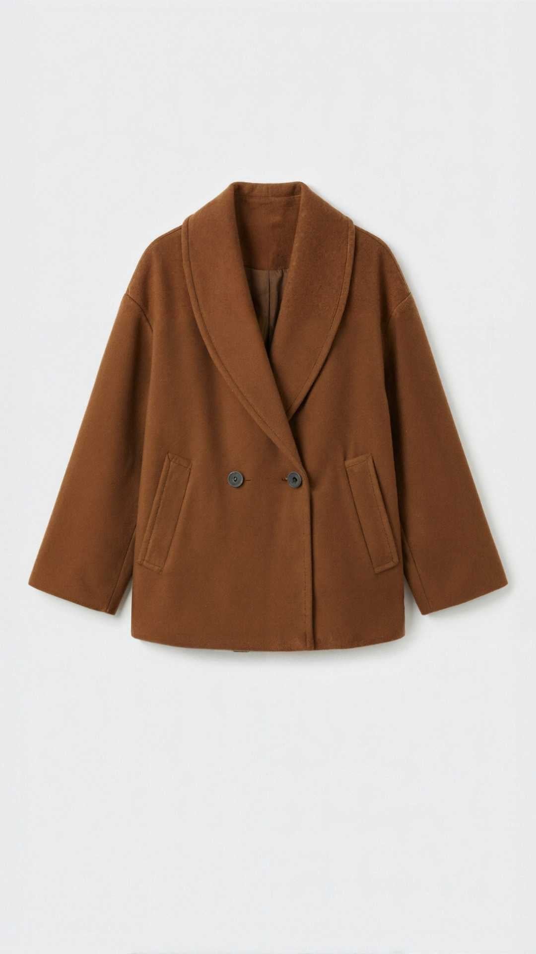 Carolyn Women's Oversized Double-Breasted Short Coat