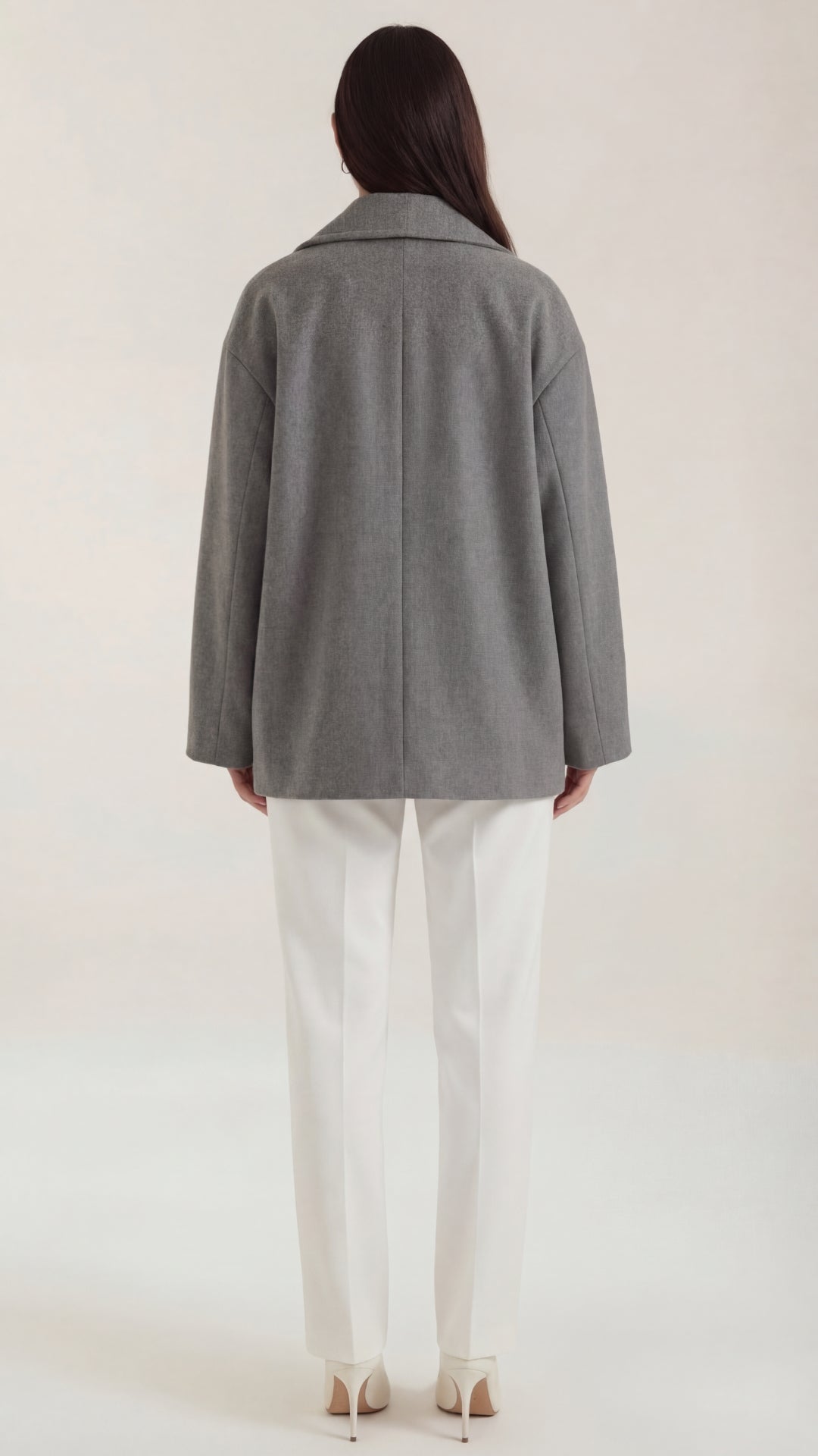 Carolyn Women's Oversized Double-Breasted Short Coat