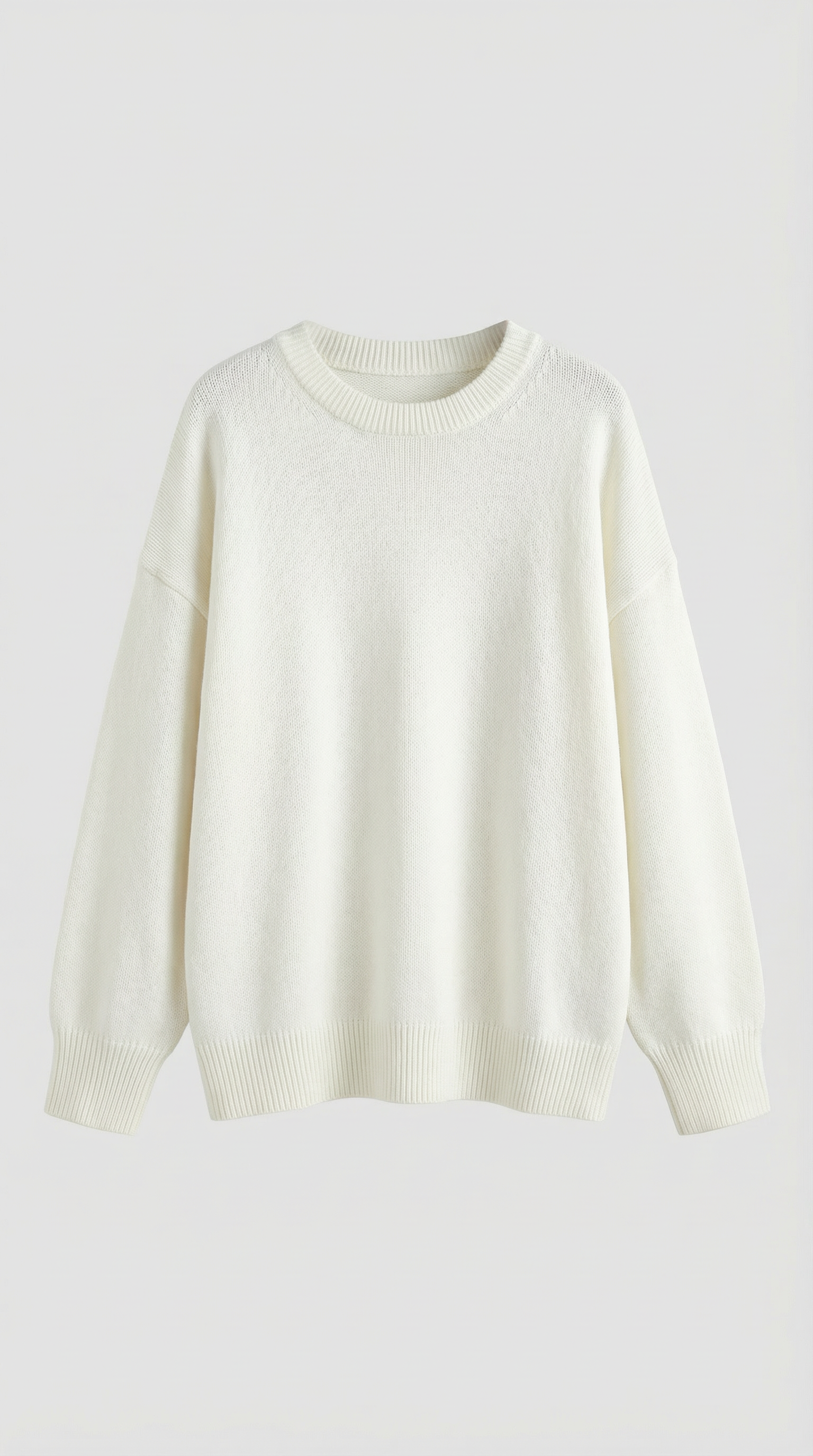 Connie Women's Crew Neck Oversized Knit Jumper with Ribbed Hem