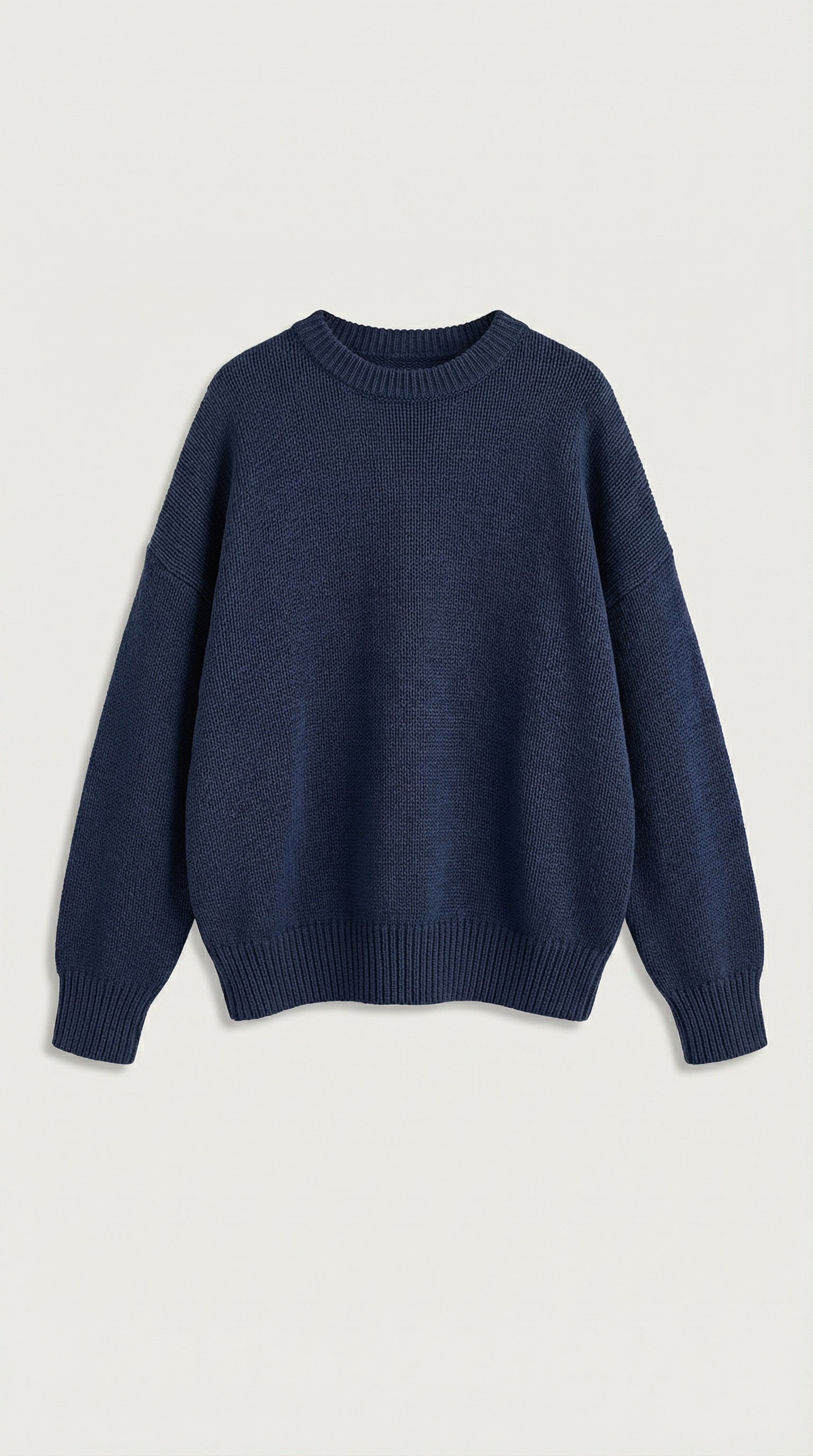 Connie Women's Crew Neck Oversized Knit Jumper with Ribbed Hem