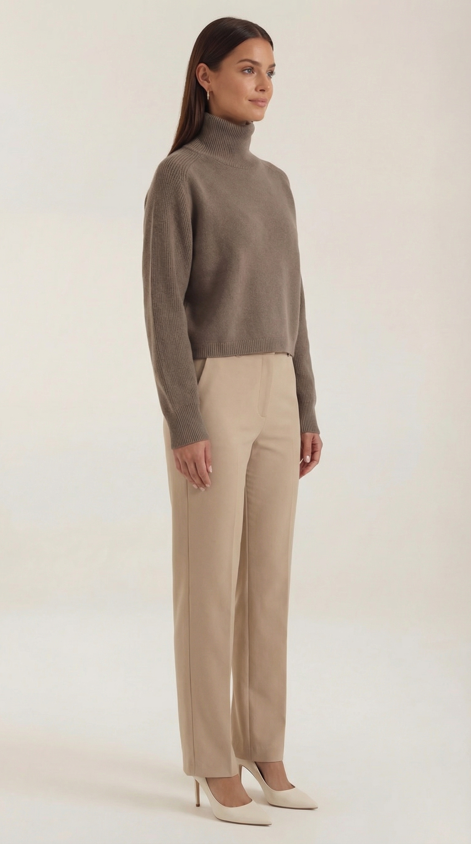Denise Women's Oversized Knitted Turtleneck Jumper