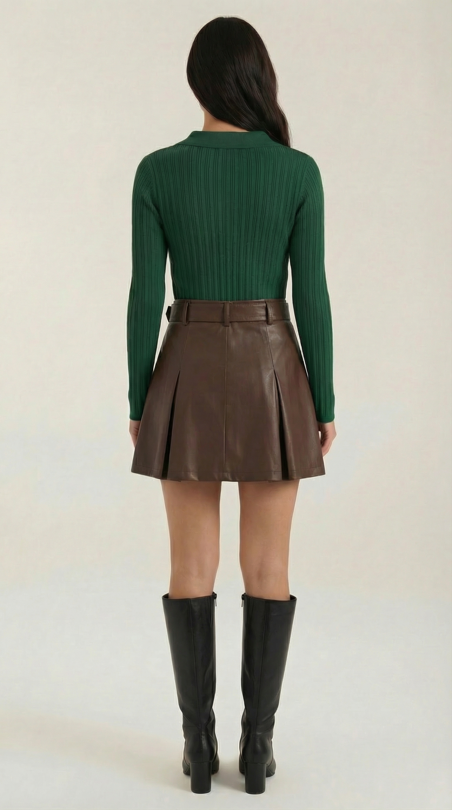 Elaine Women's Collared Button-Up Ribbed Knit Top