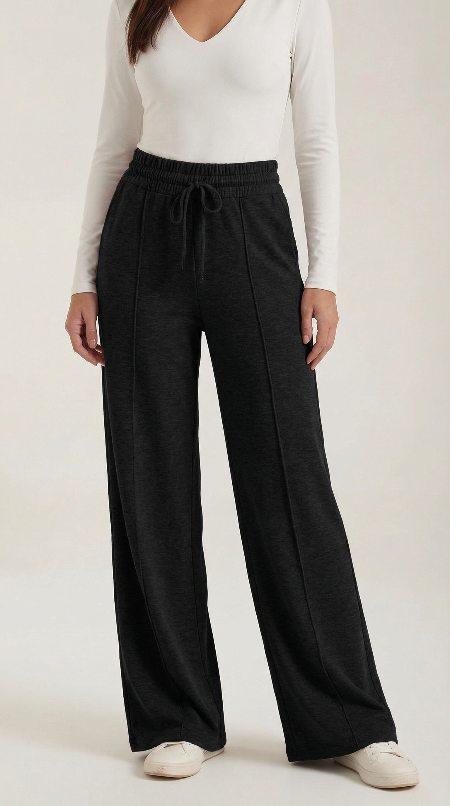 Ellie Women's Drawstring Wide Leg Casual Trousers