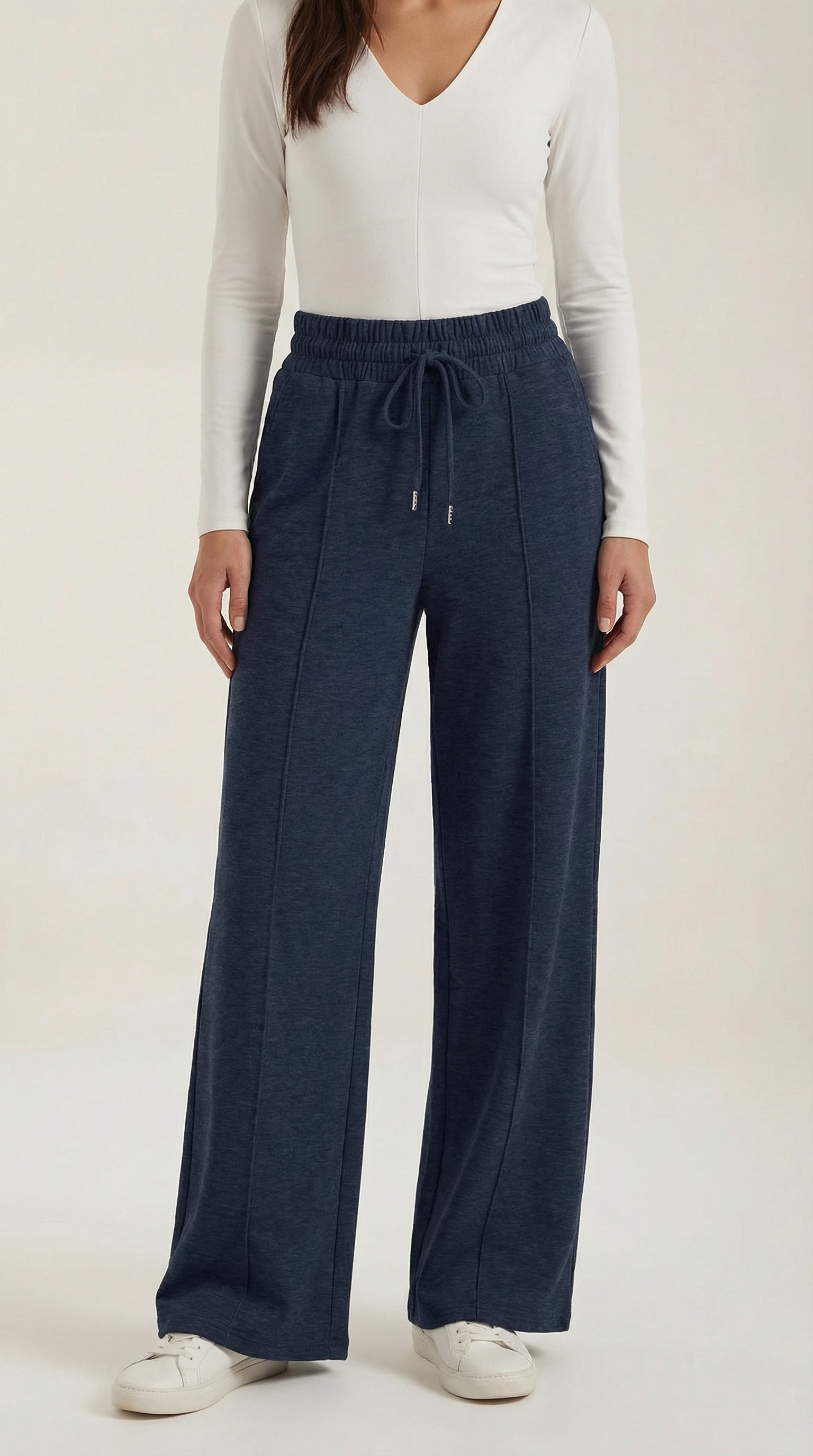 Ellie Women's Drawstring Wide Leg Casual Trousers
