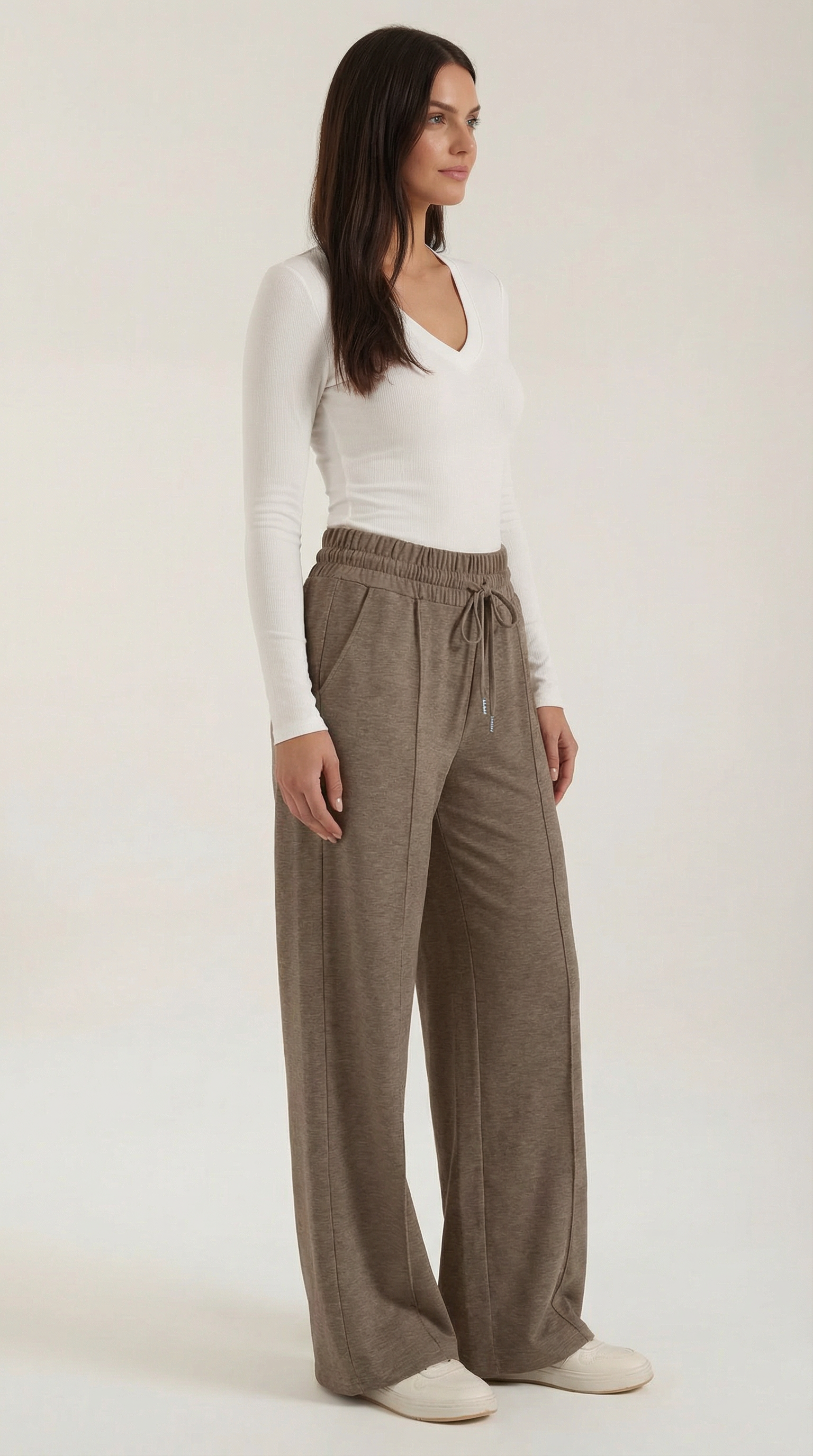 Ellie Women's Drawstring Wide Leg Casual Trousers