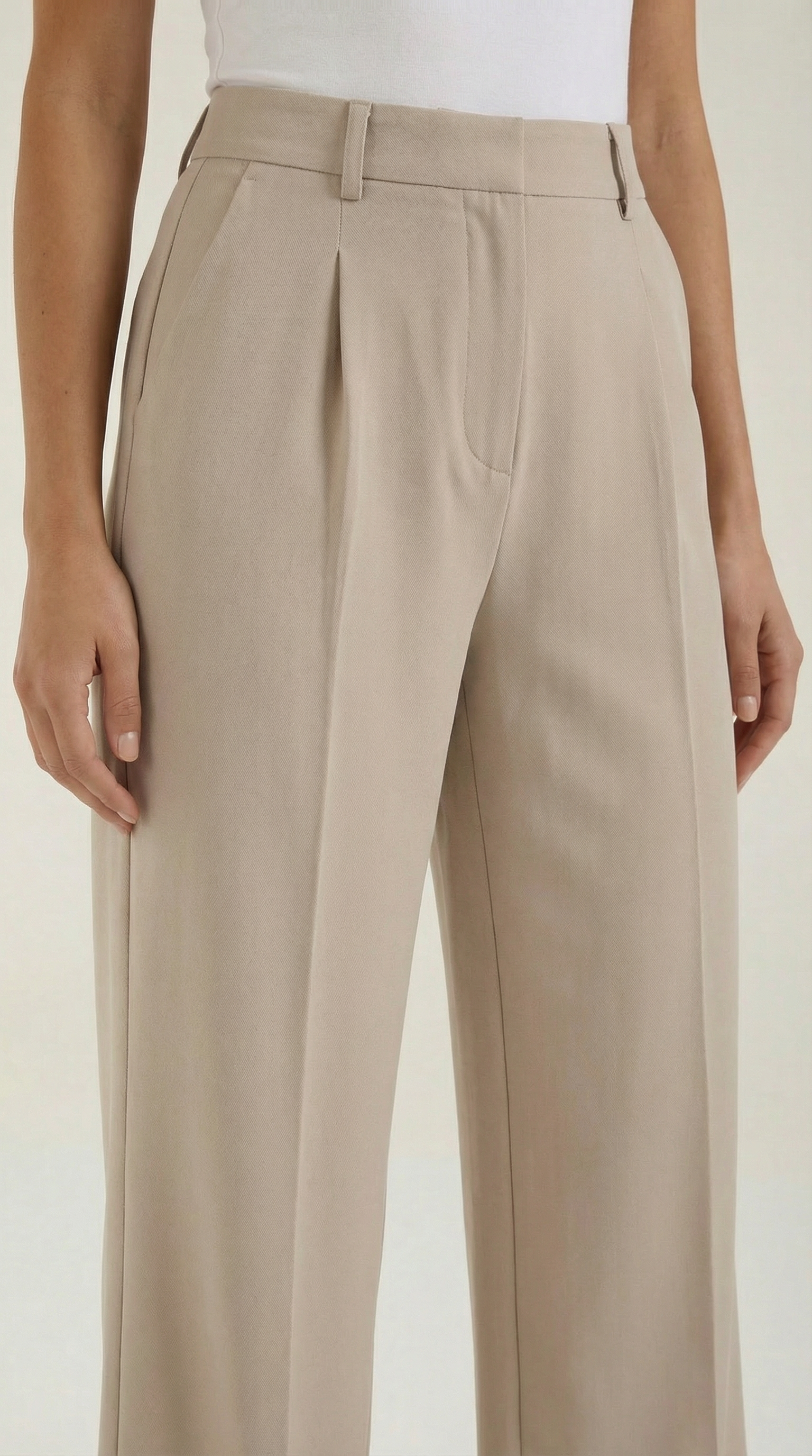 Emma Women's Pleated High Waist Wide-Leg Trousers