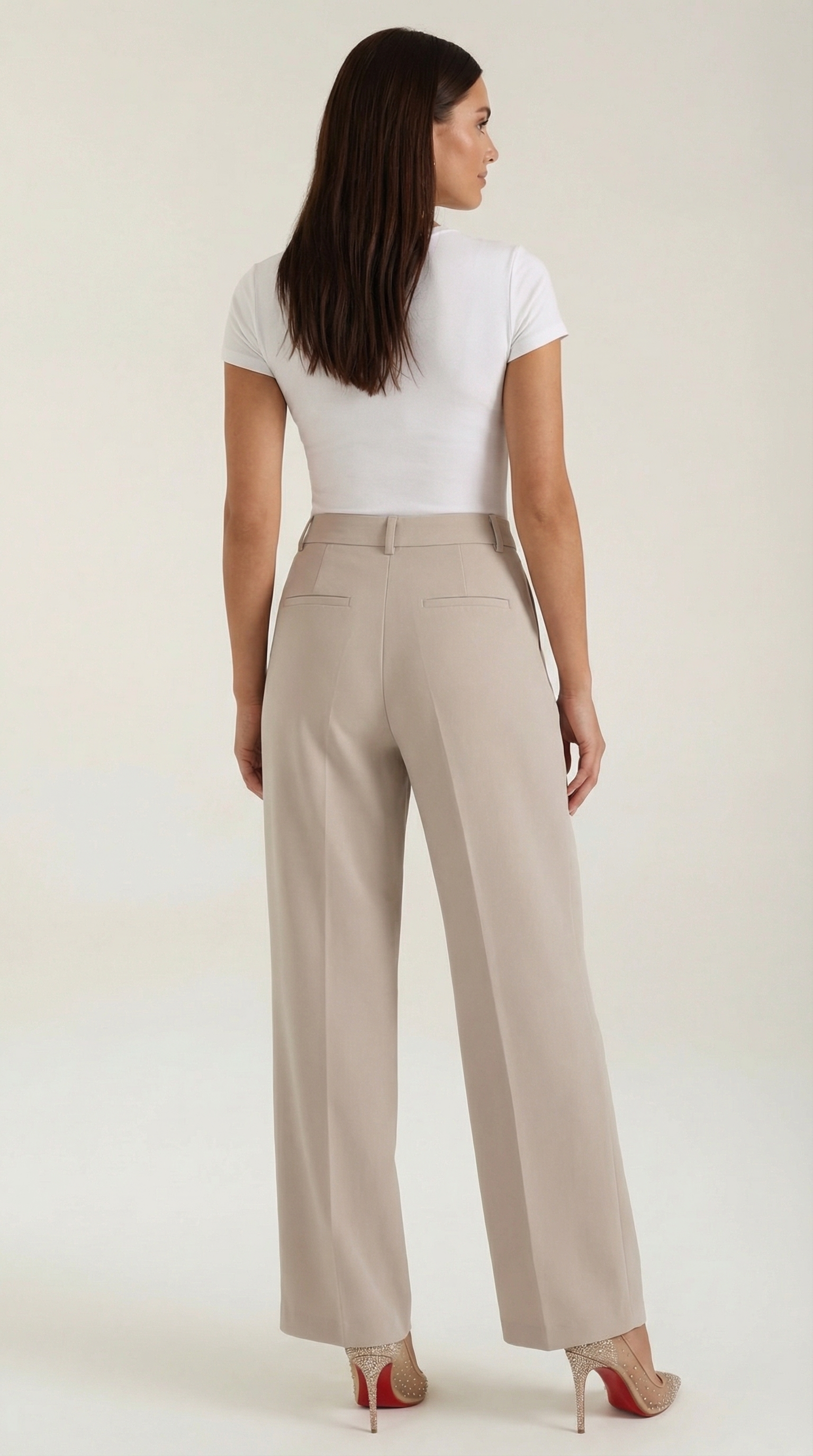 Emma Women's Pleated High Waist Wide-Leg Trousers