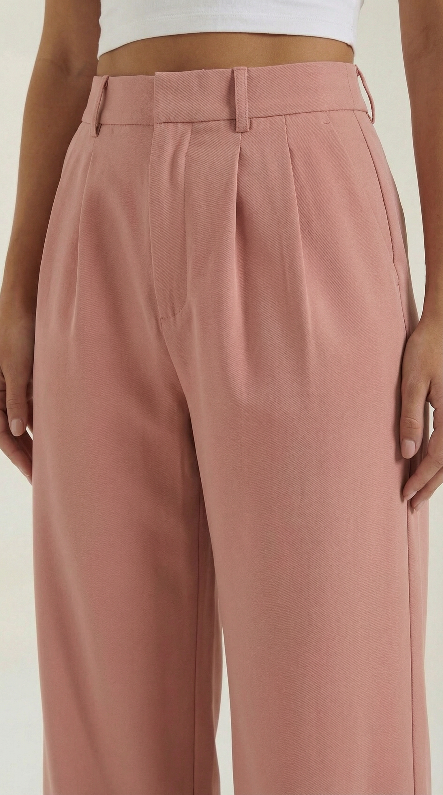 Emma Women's Pleated High Waist Wide-Leg Trousers