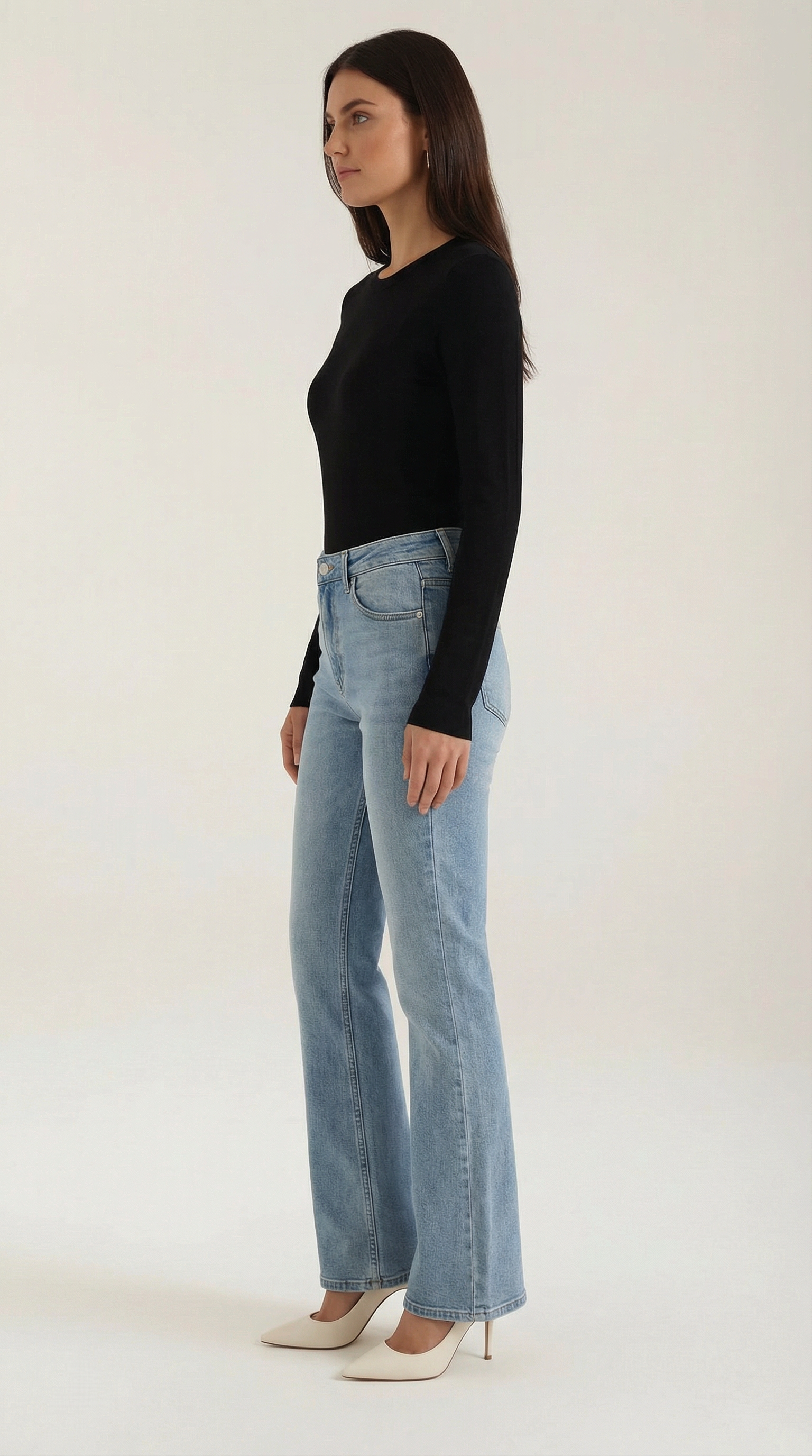 Freya Women's Crew Neck Ribbed Long Sleeve Top