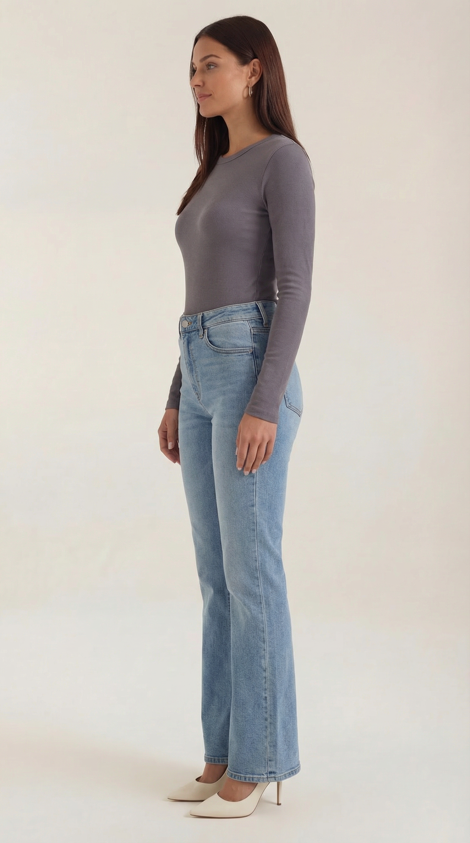 Freya Women's Crew Neck Ribbed Long Sleeve Top