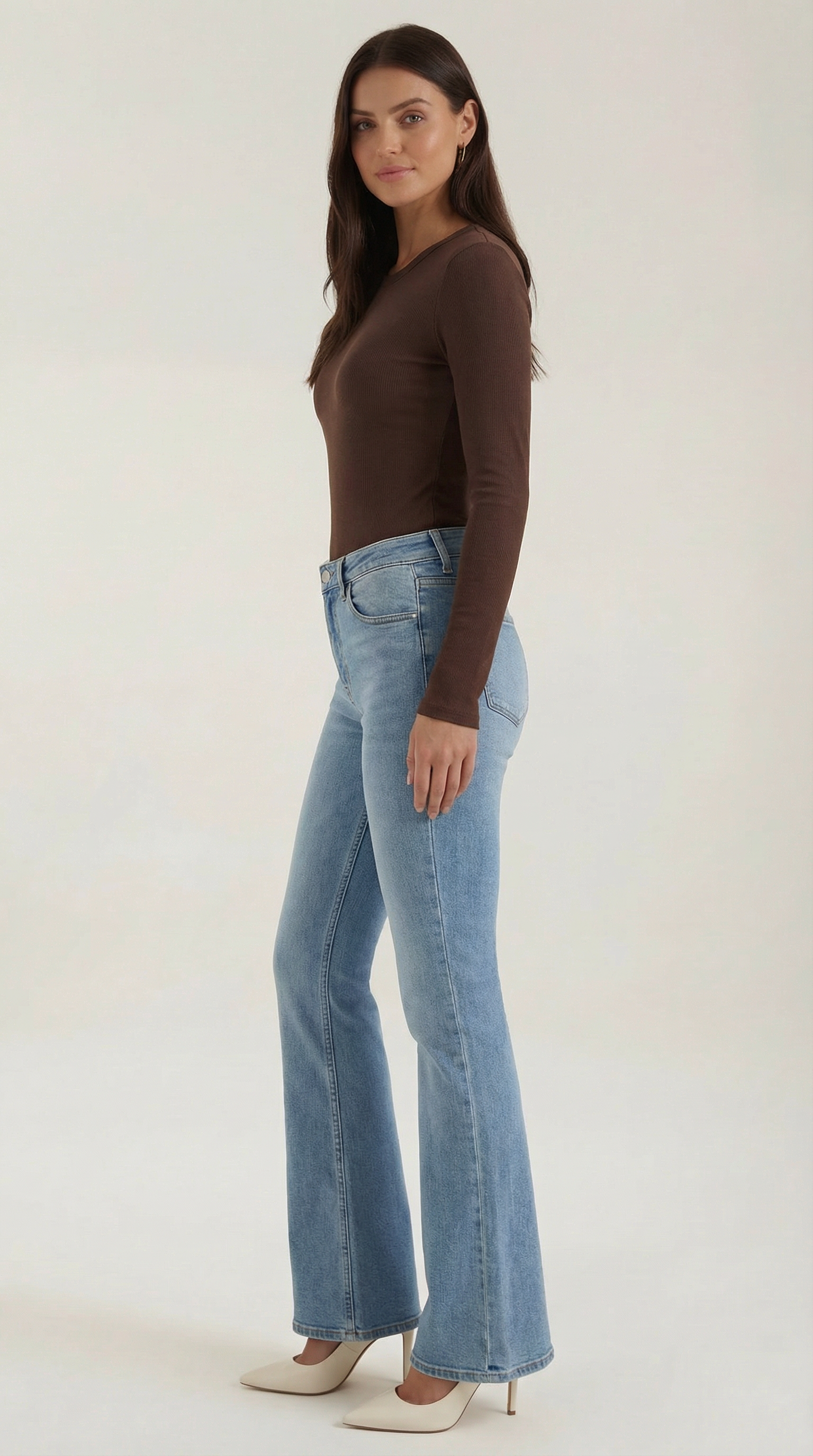 Freya Women's Crew Neck Ribbed Long Sleeve Top