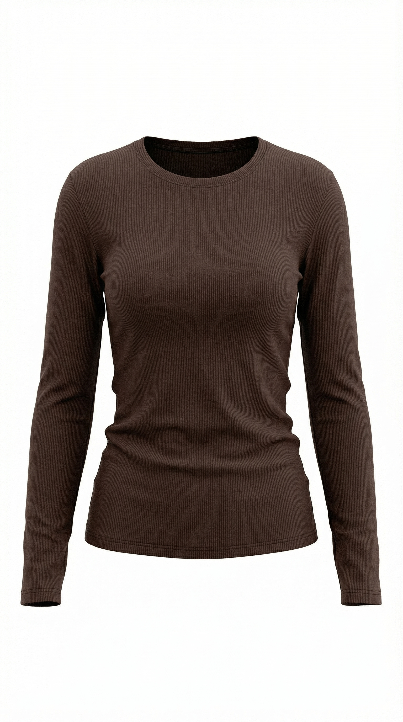 Freya Women's Crew Neck Ribbed Long Sleeve Top