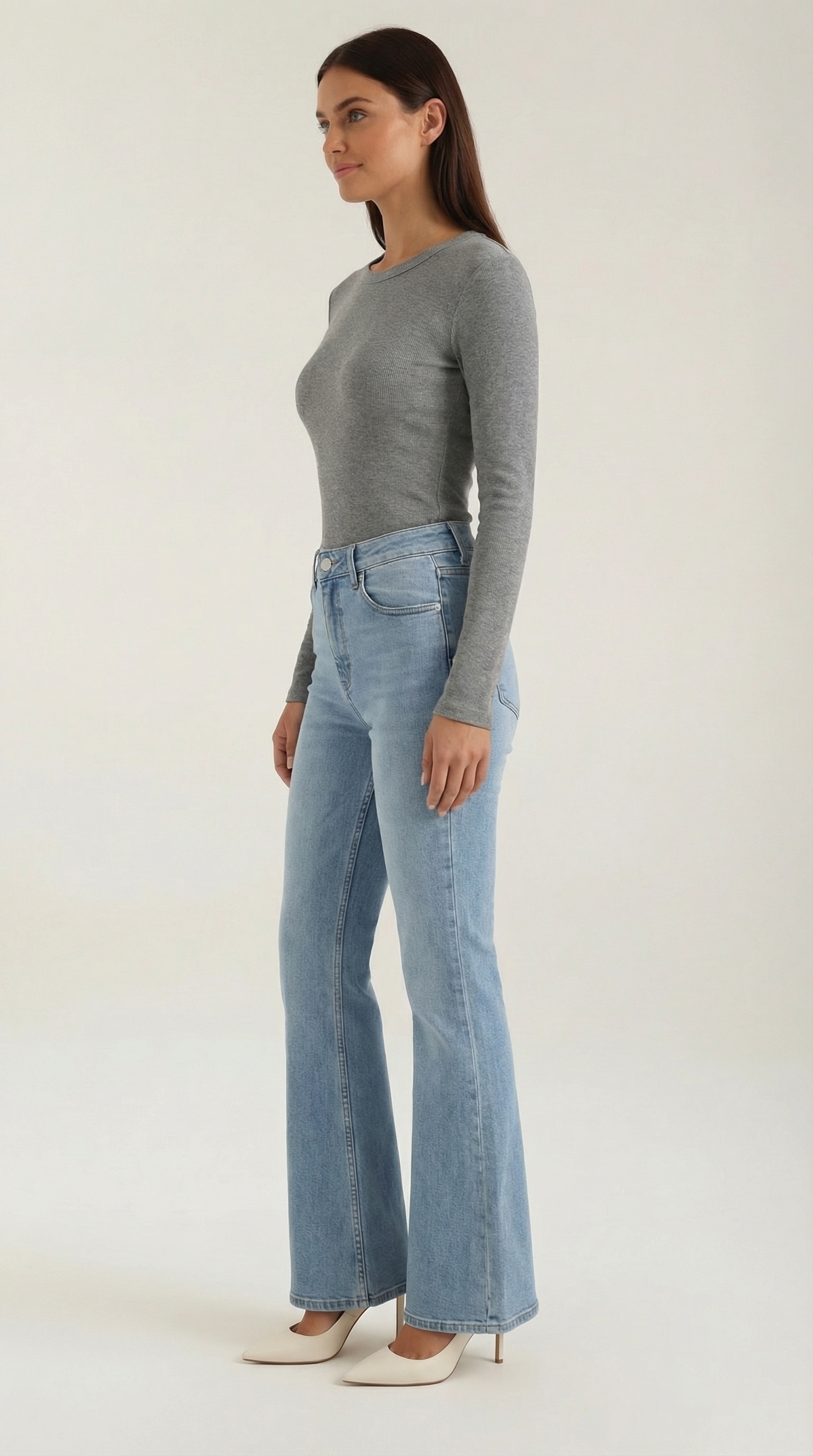 Freya Women's Crew Neck Ribbed Long Sleeve Top