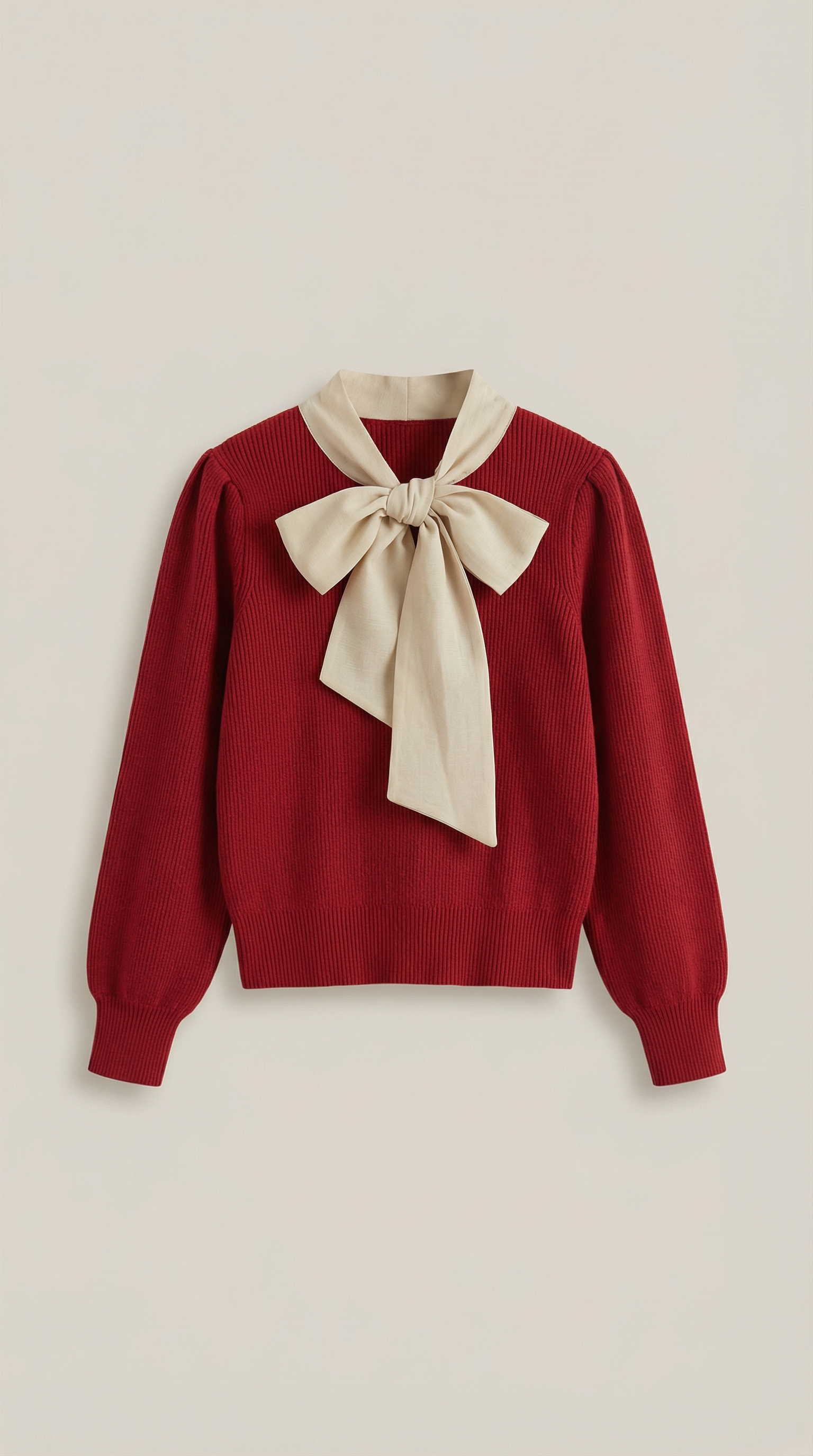 Jacqueline Women's Bow Tie Neck Knitted Jumper