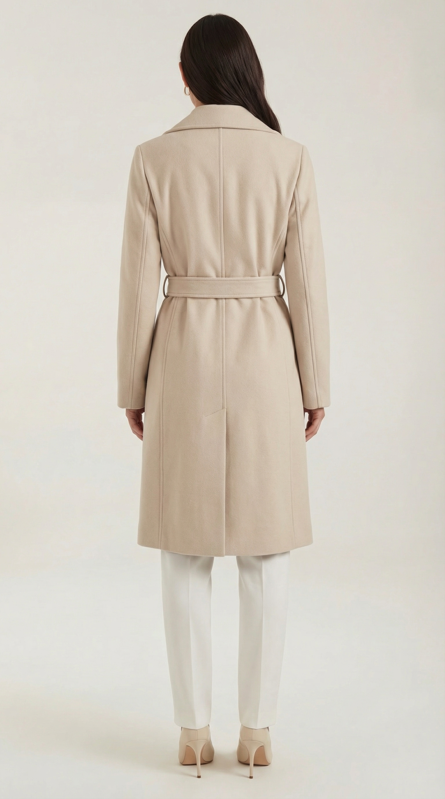 Joyce Women's Belted Wool-Look Longline Wrap Coat