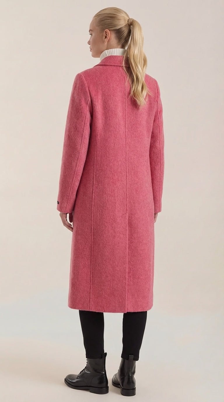 Lucille Women's Double-Breasted Wool-Look Longline Coat