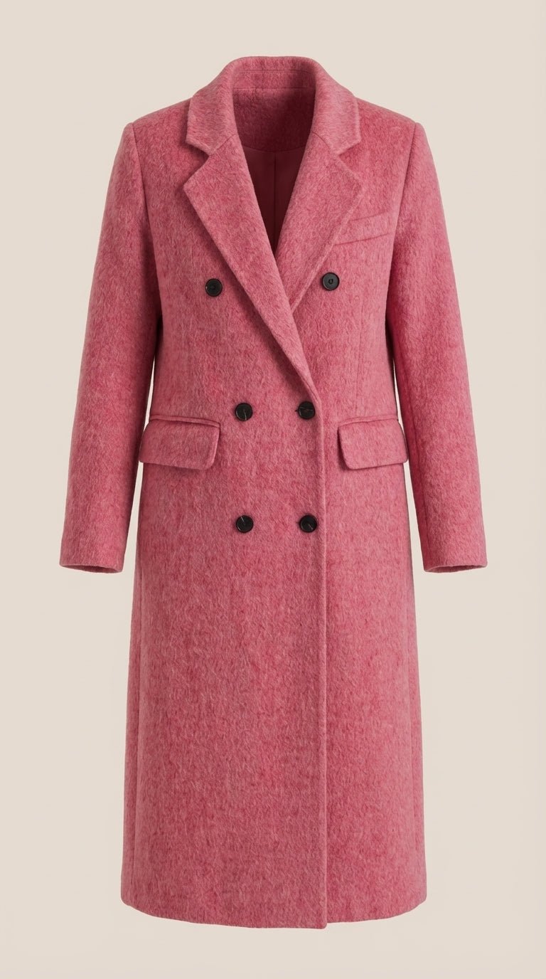 Lucille Women's Double-Breasted Wool-Look Longline Coat