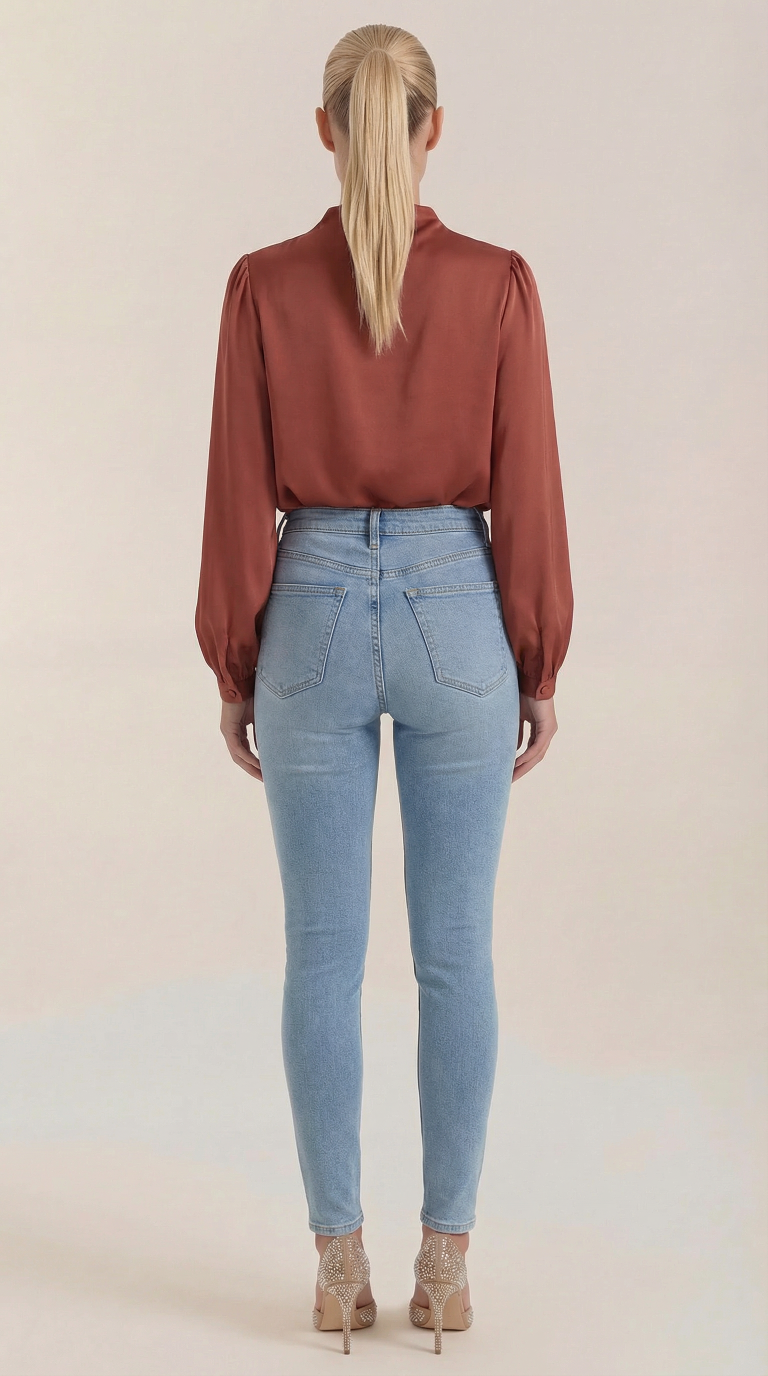 Marcia Women's Draped Relaxed Long Sleeve Blouse