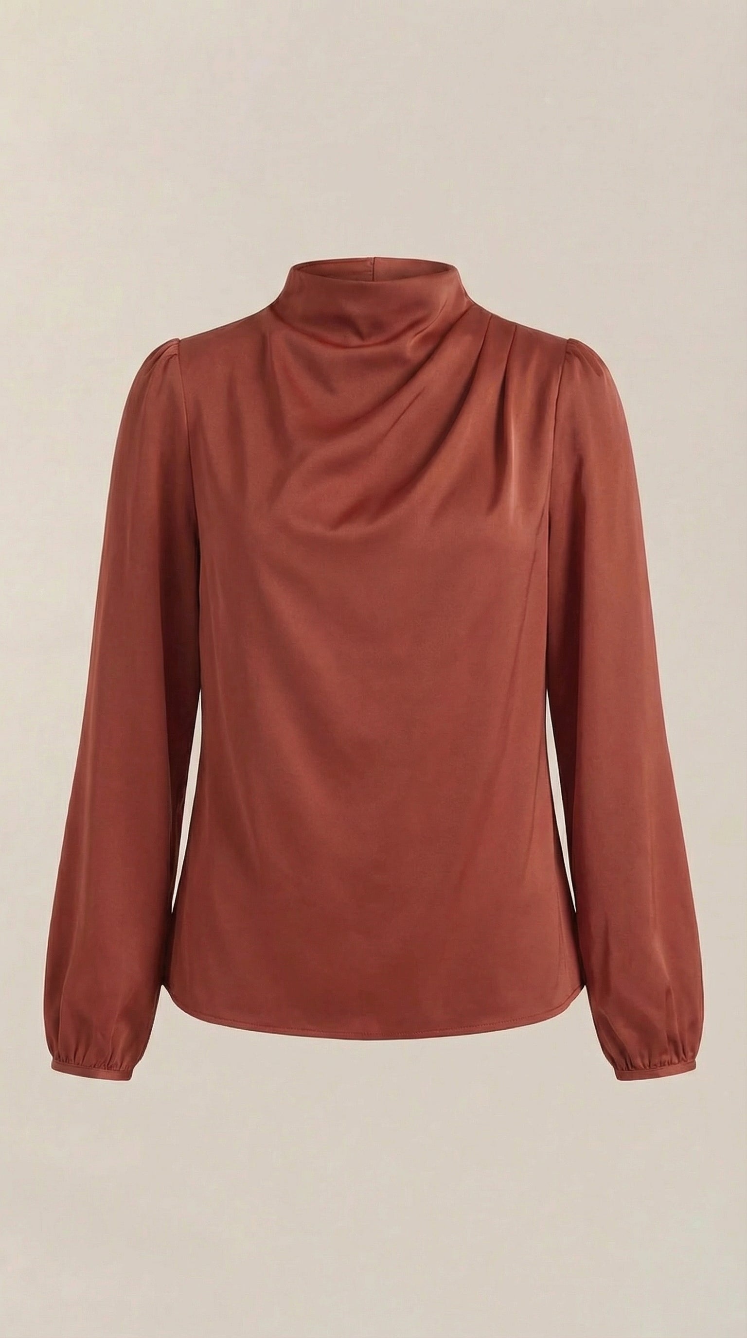 Marcia Women's Draped Relaxed Long Sleeve Blouse