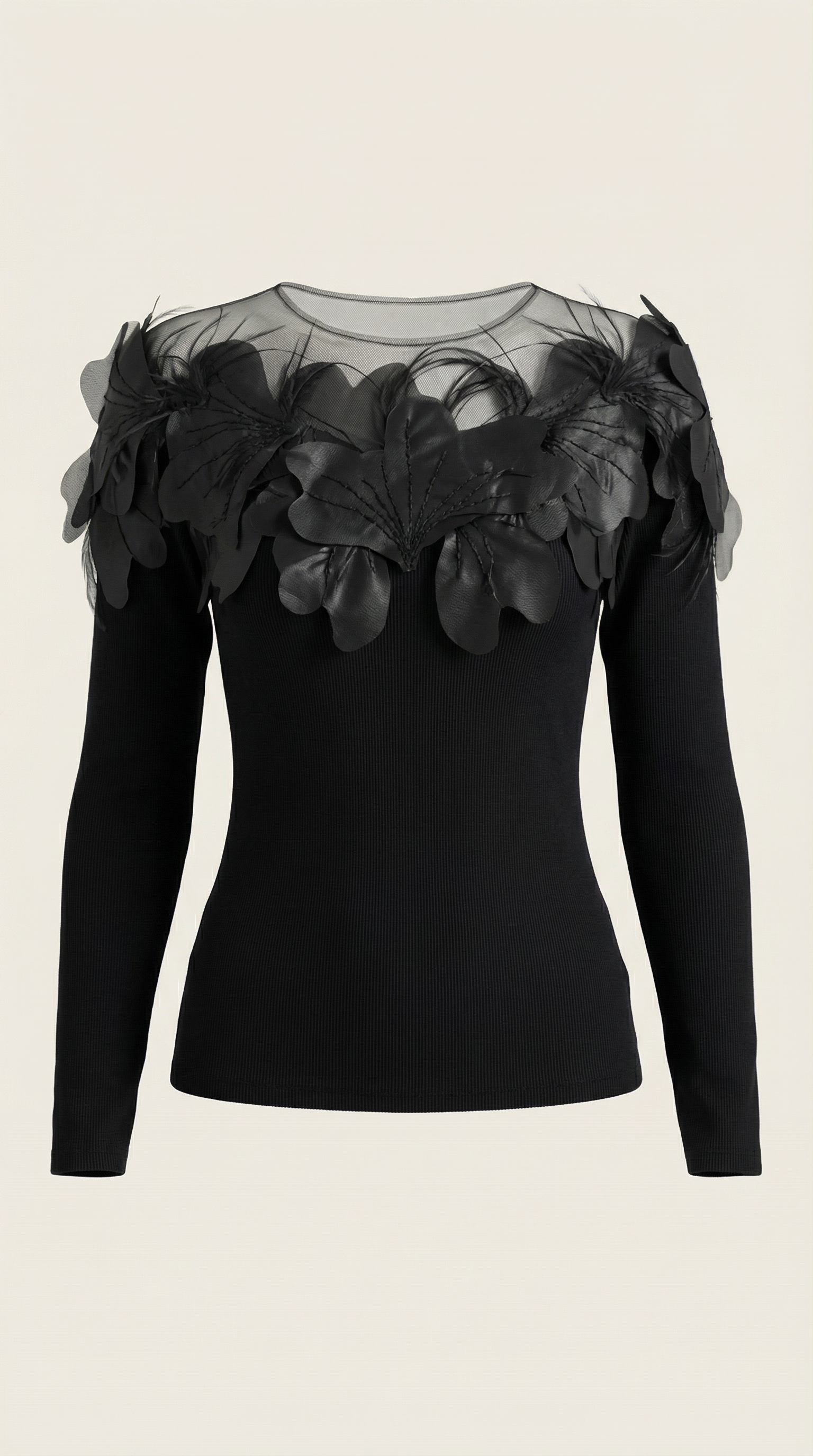 Marguerite Women's Feather-Trim Knitted Jumper