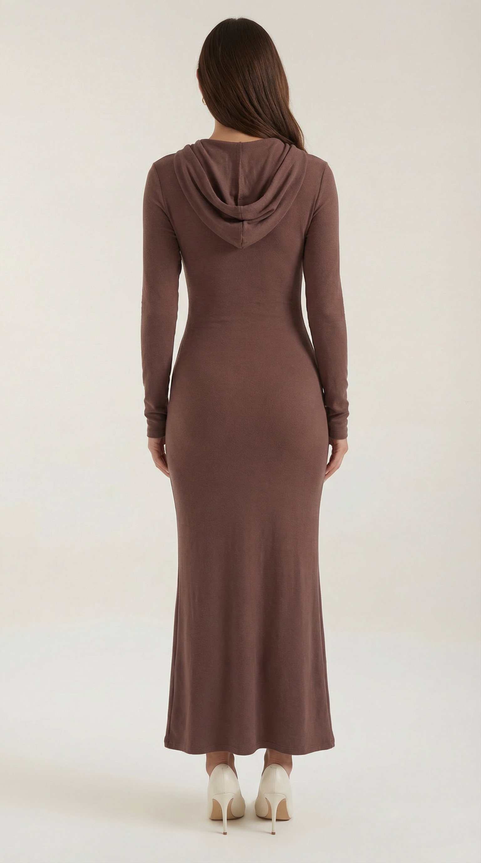 Marilyn Women's Drawstring Hooded Bodycon Maxi Dress