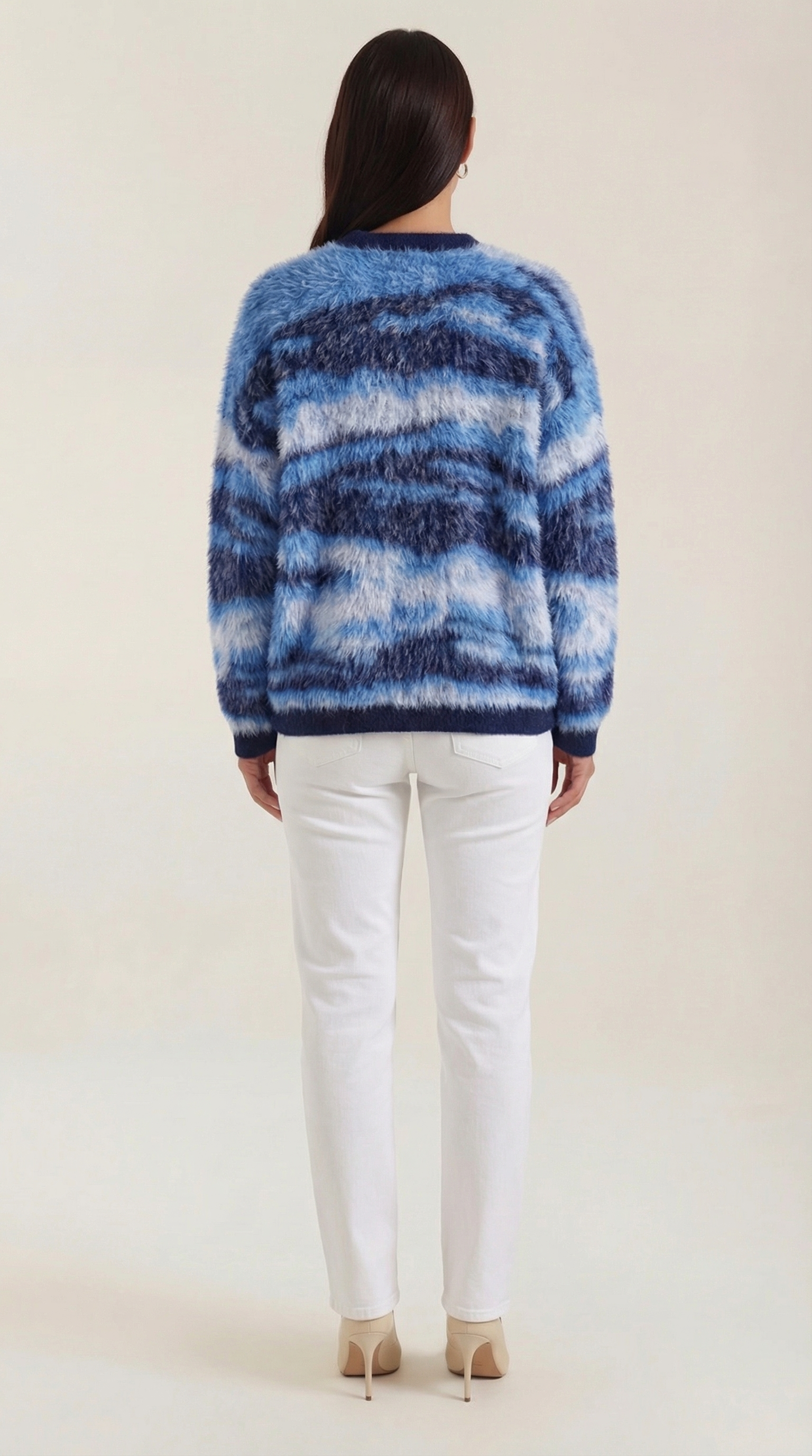 Melanie Women's Long Sleeve Patterned Knit Jumper
