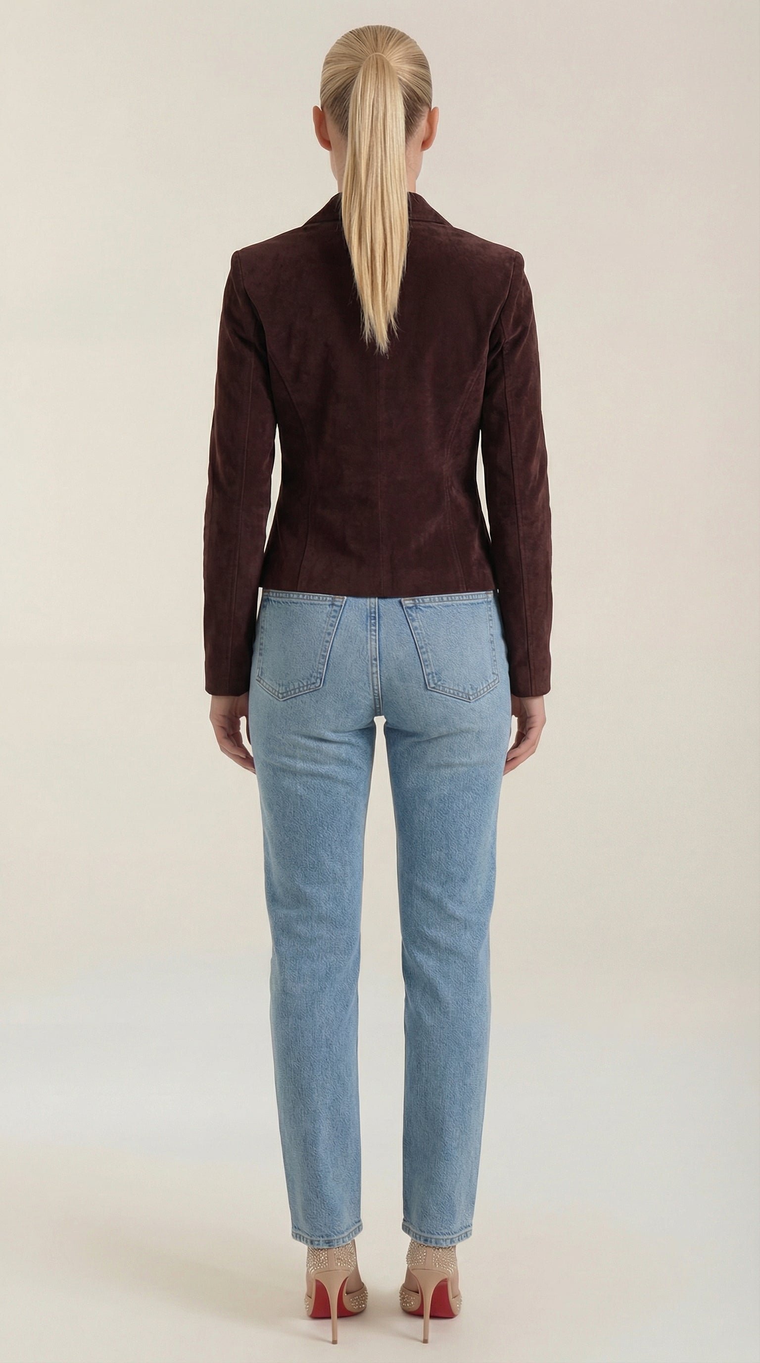 Natasha Women's Tailored Velvet Button Jacket