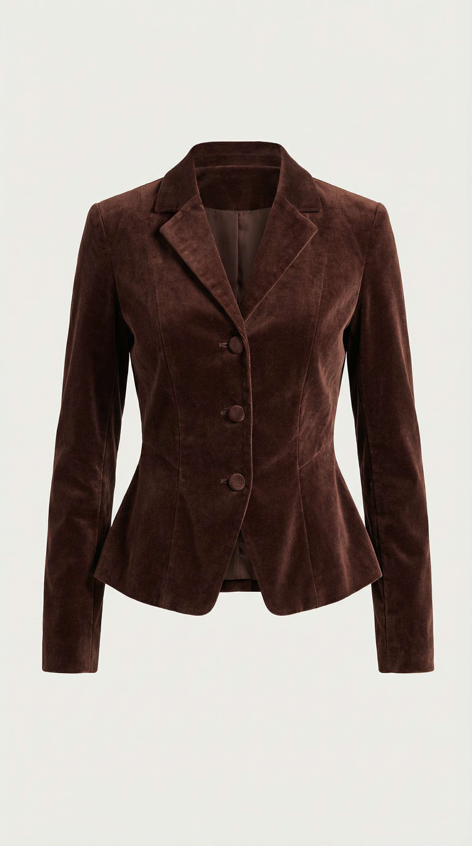 Natasha Women's Tailored Velvet Button Jacket