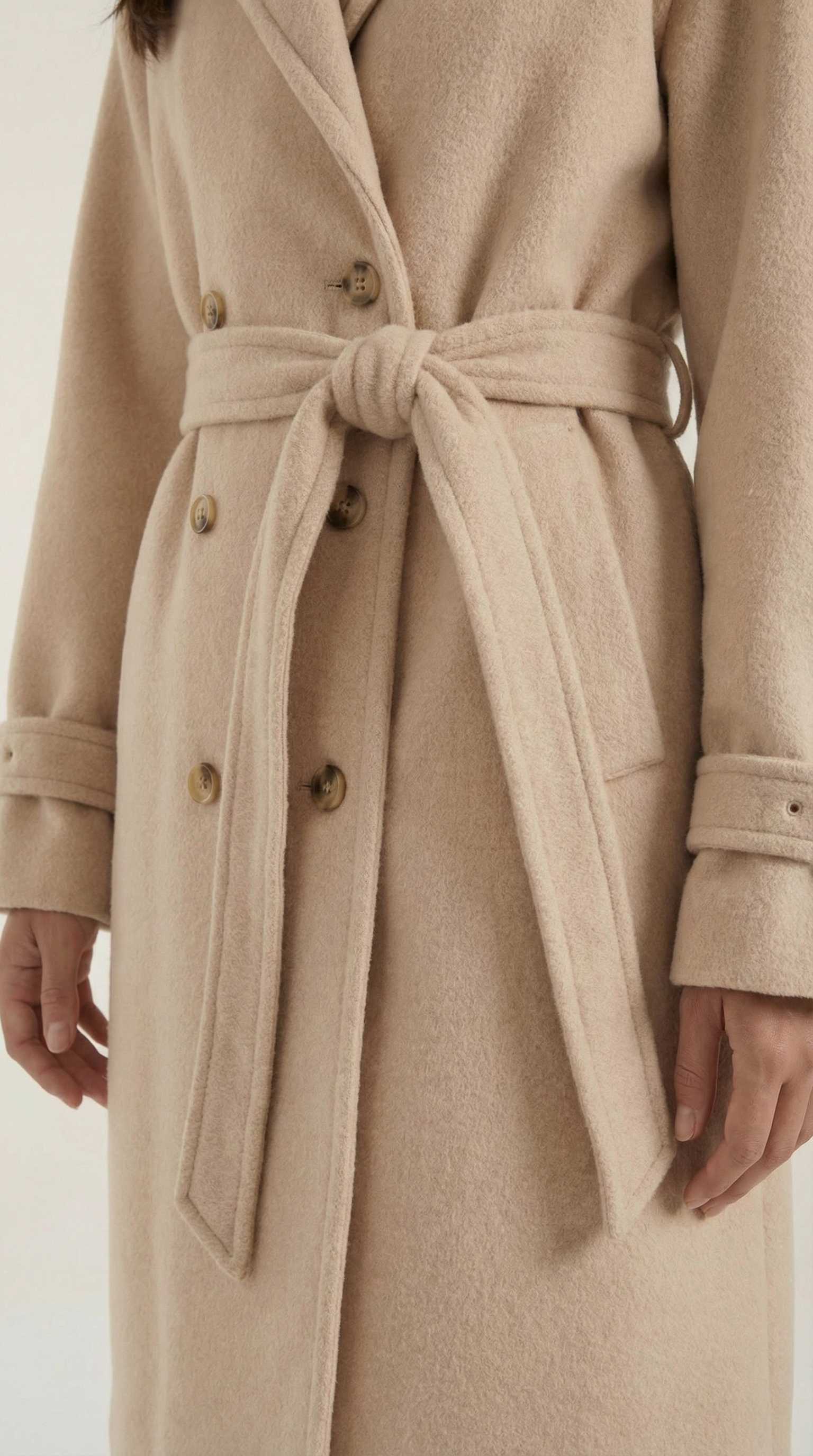 Orinthia Women's Oversized Belted Fleece Wrap Coat