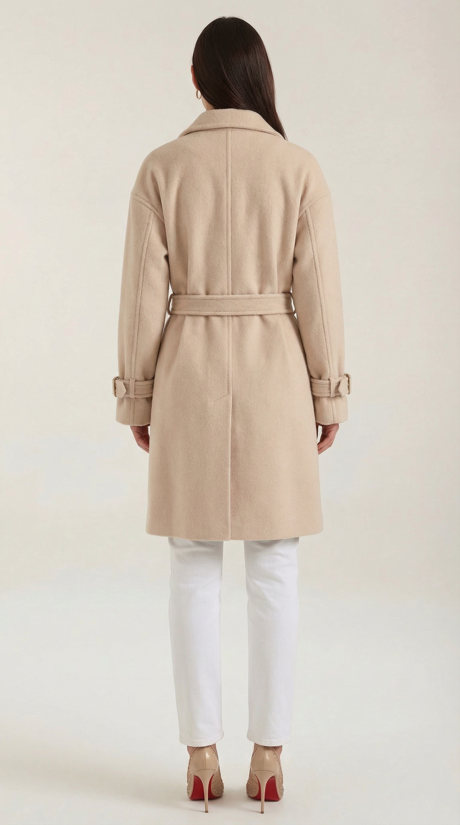 Orinthia Women's Oversized Belted Fleece Wrap Coat