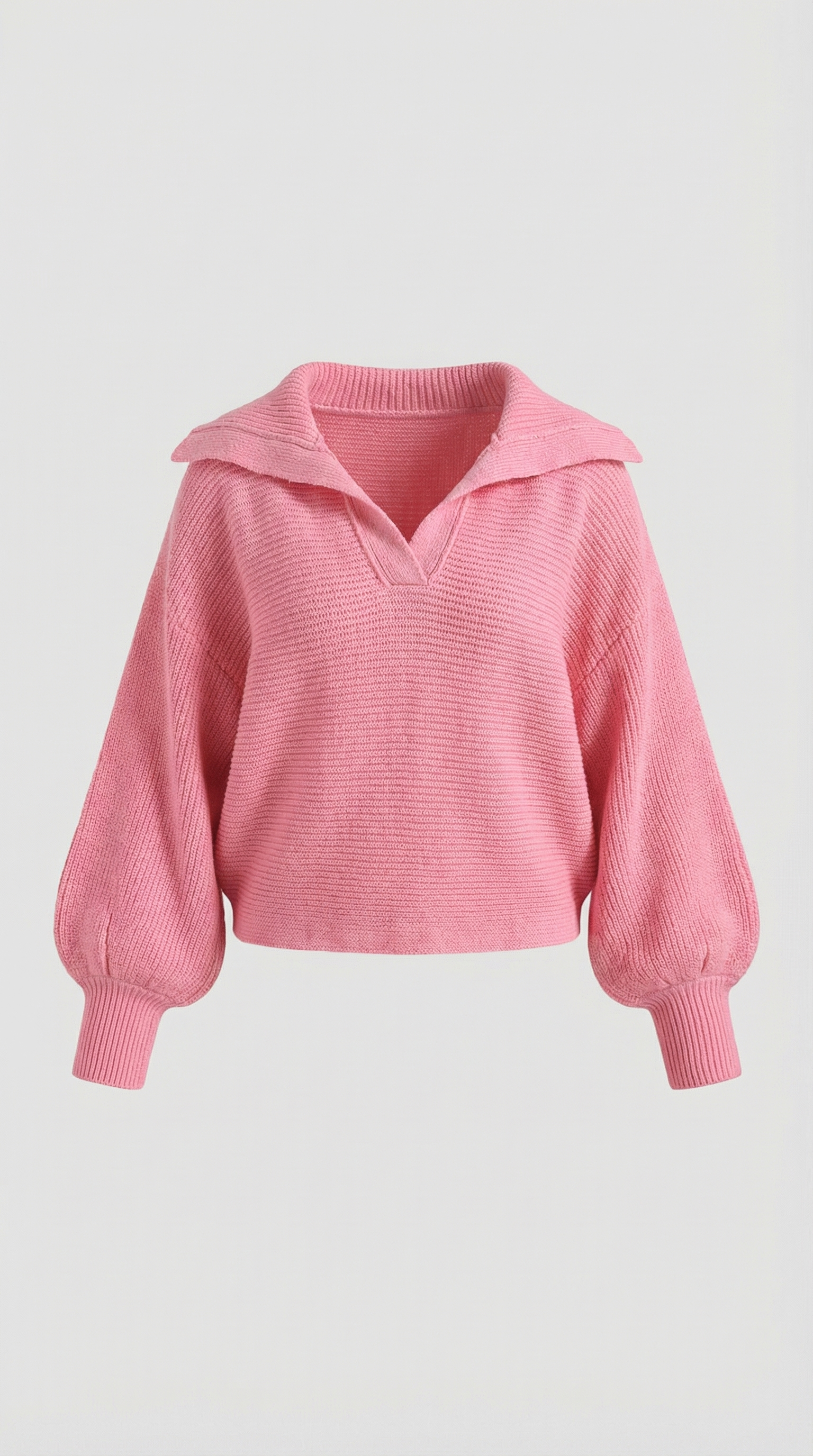 Pauline Women's Ribbed Collared Chunky Knit Jumper