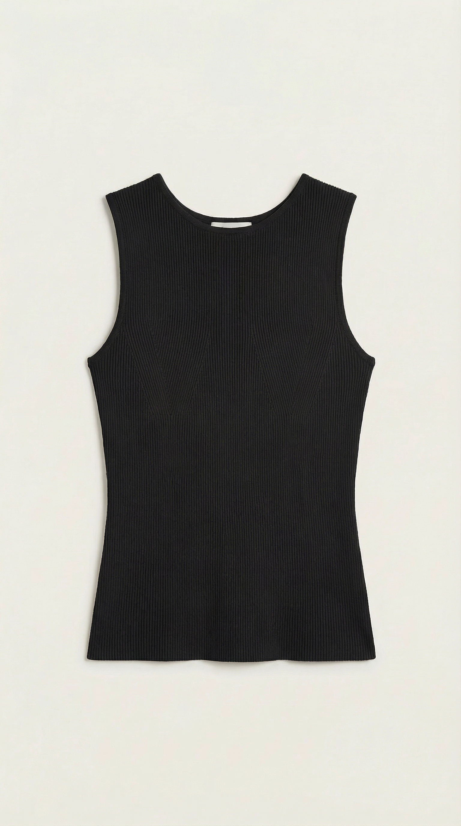 Rain Women's Fitted Crew Neck Ribbed Tank Top