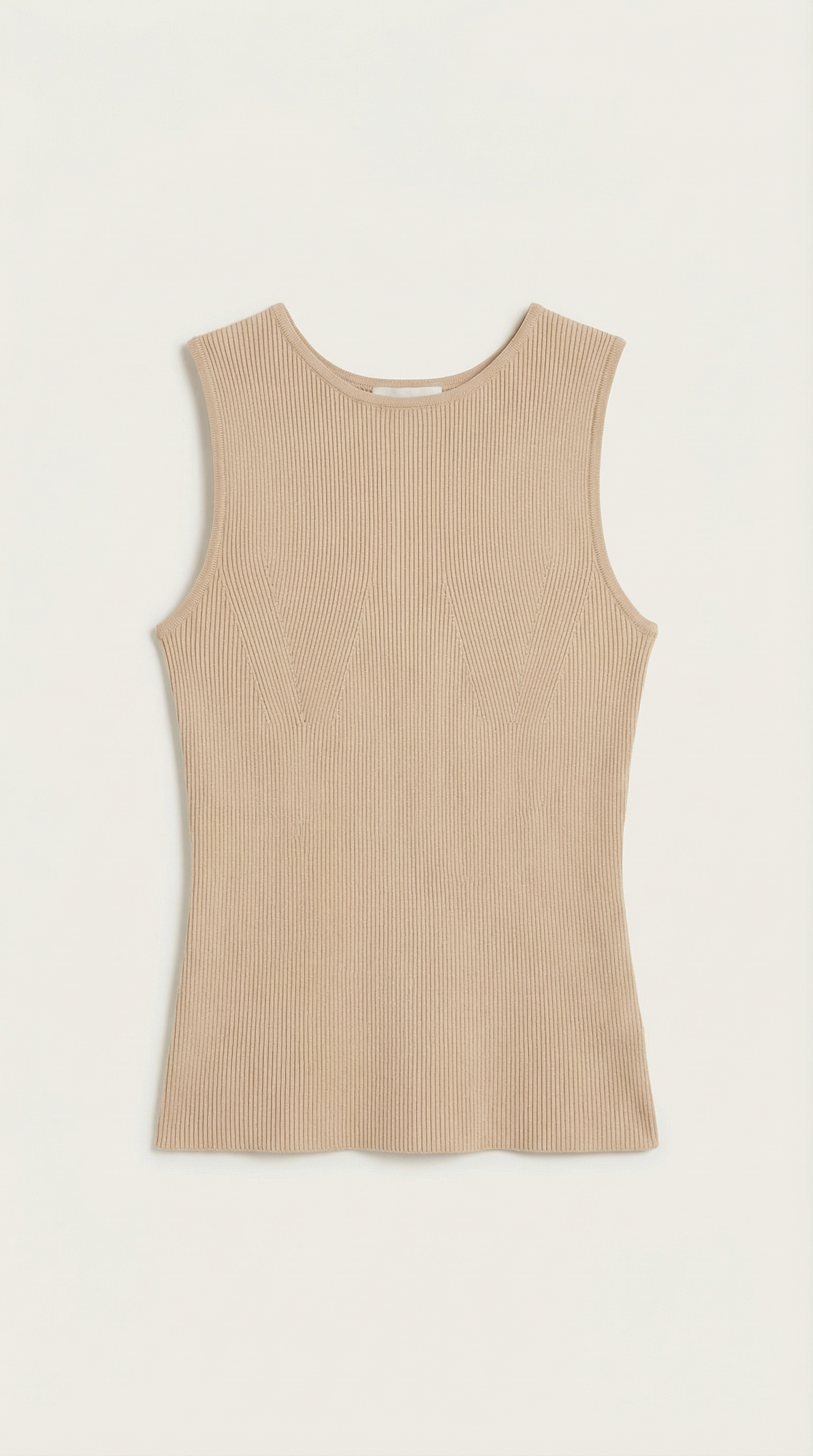 Rain Women's Fitted Crew Neck Ribbed Tank Top