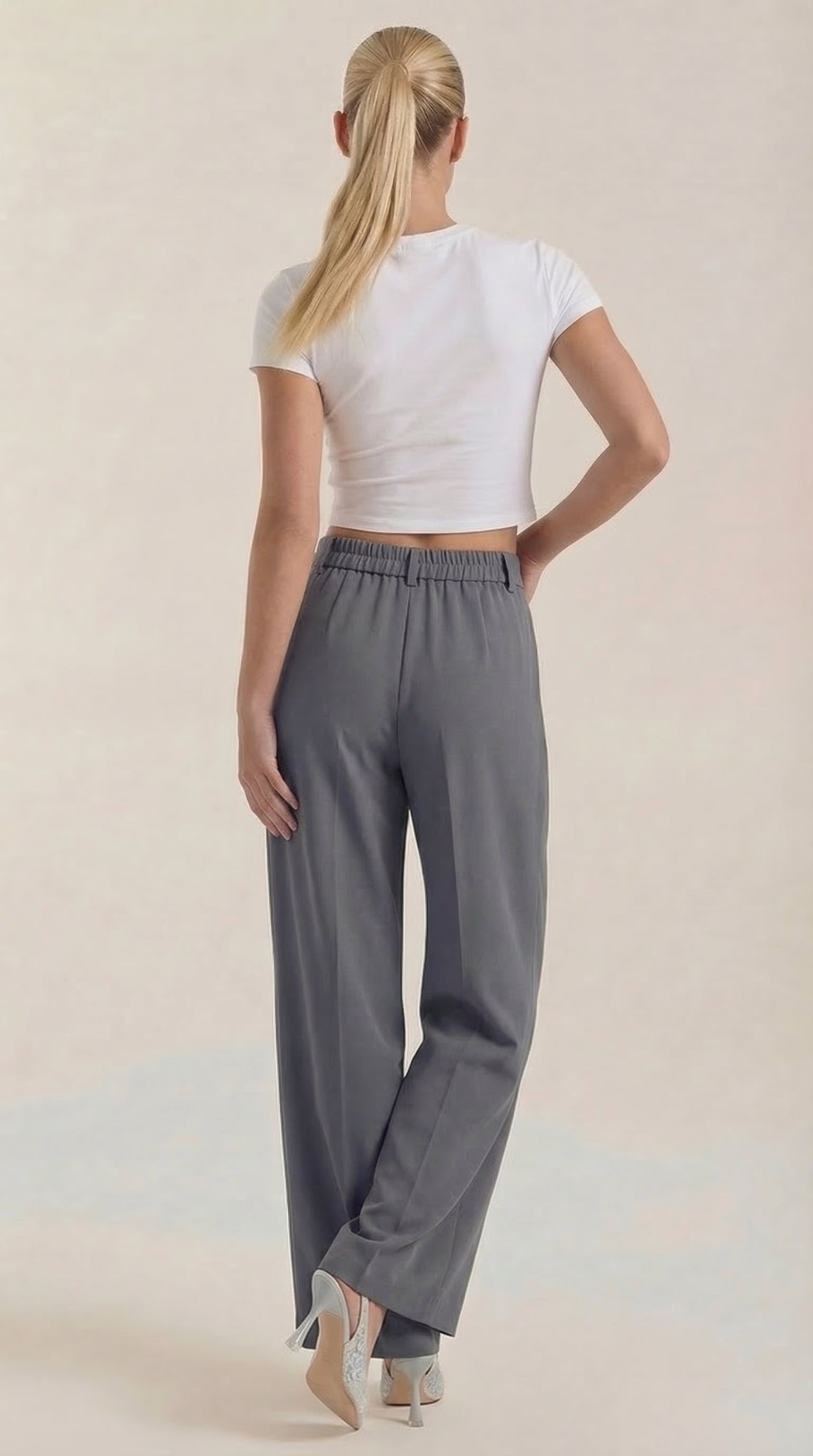 Rebecca Women's High Waist Wide-Leg Office Trousers