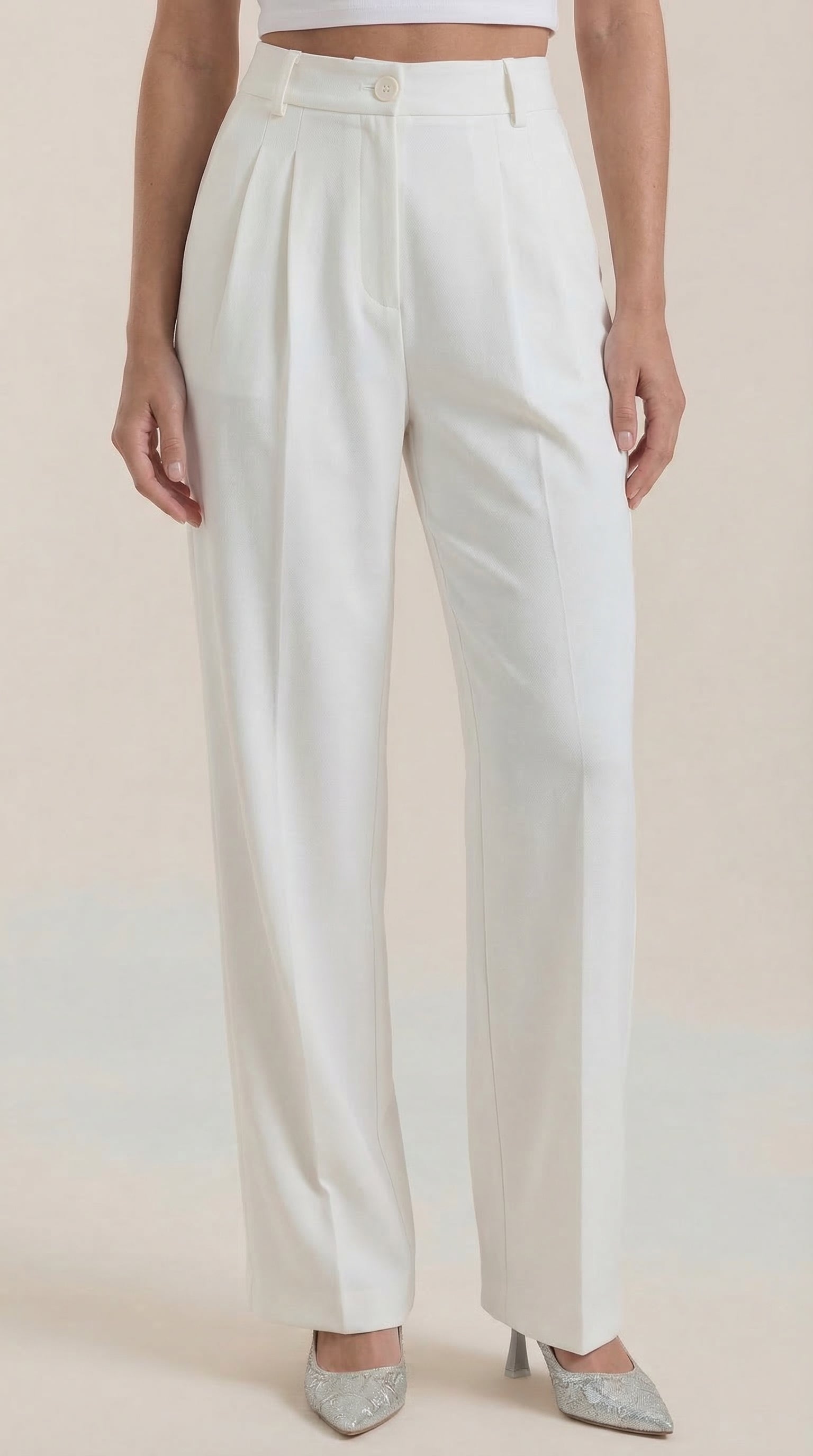 Rebecca Women's High Waist Wide-Leg Office Trousers