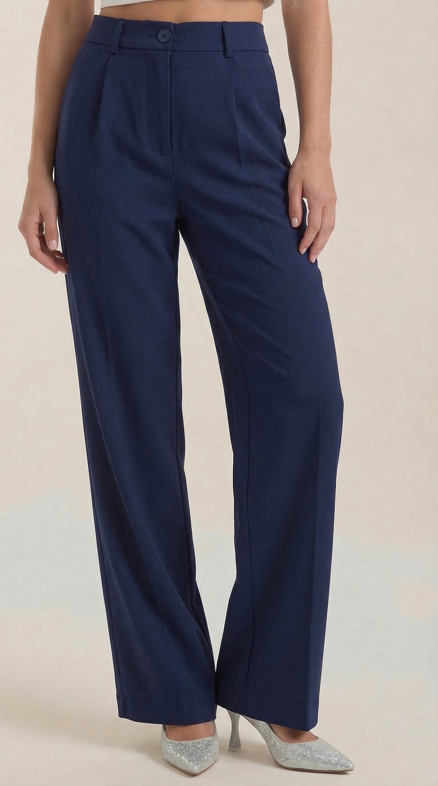 Rebecca Women's High Waist Wide-Leg Office Trousers