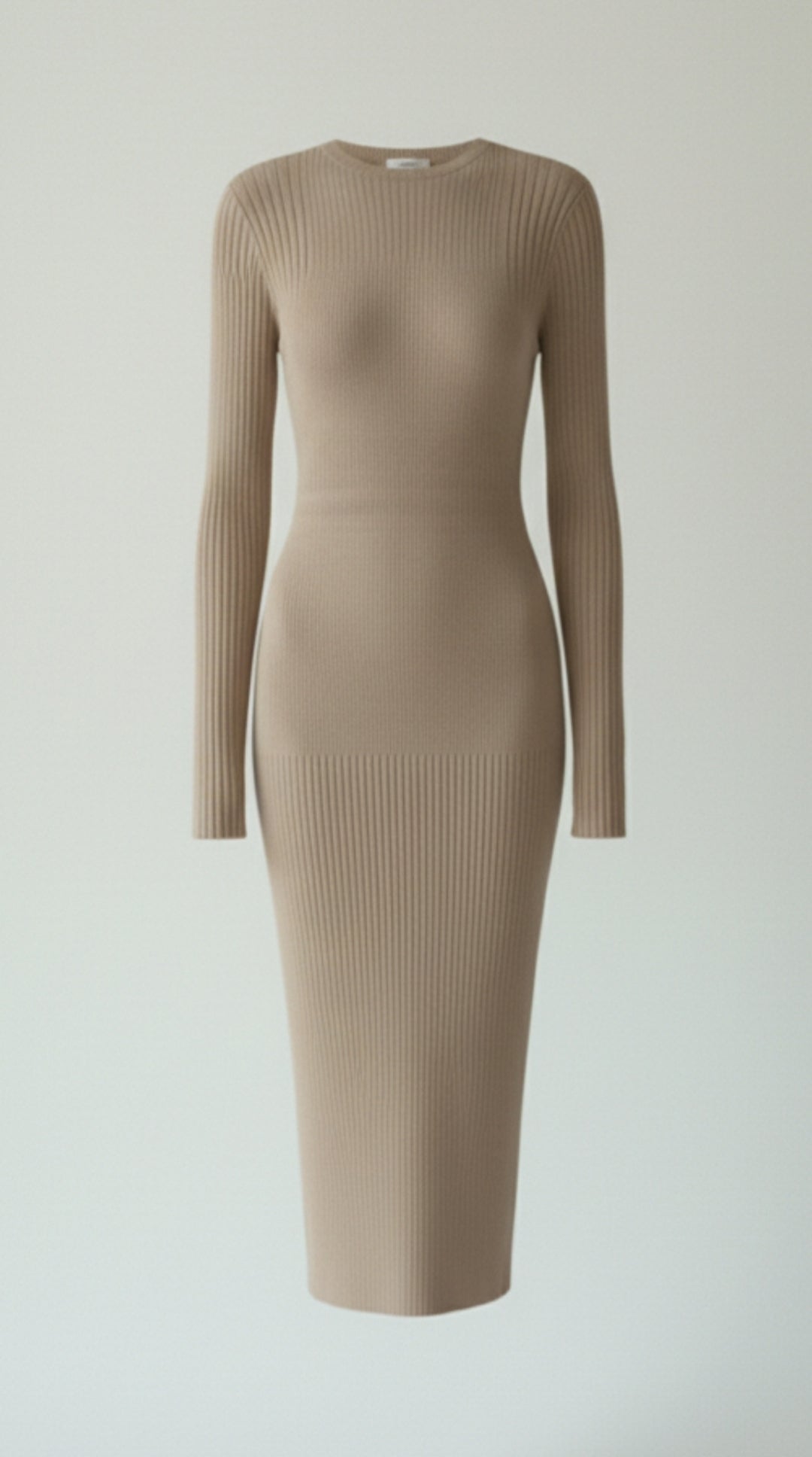 Sheila Women's Crew Neck Ribbed Bodycon Midi Dress